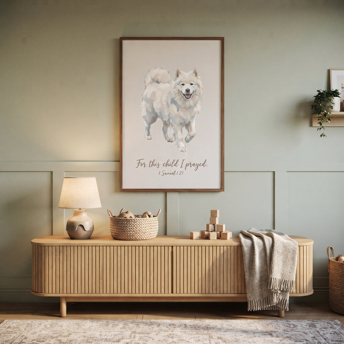 For This Child Samoyed Wall Art - Answered Prayer Pup