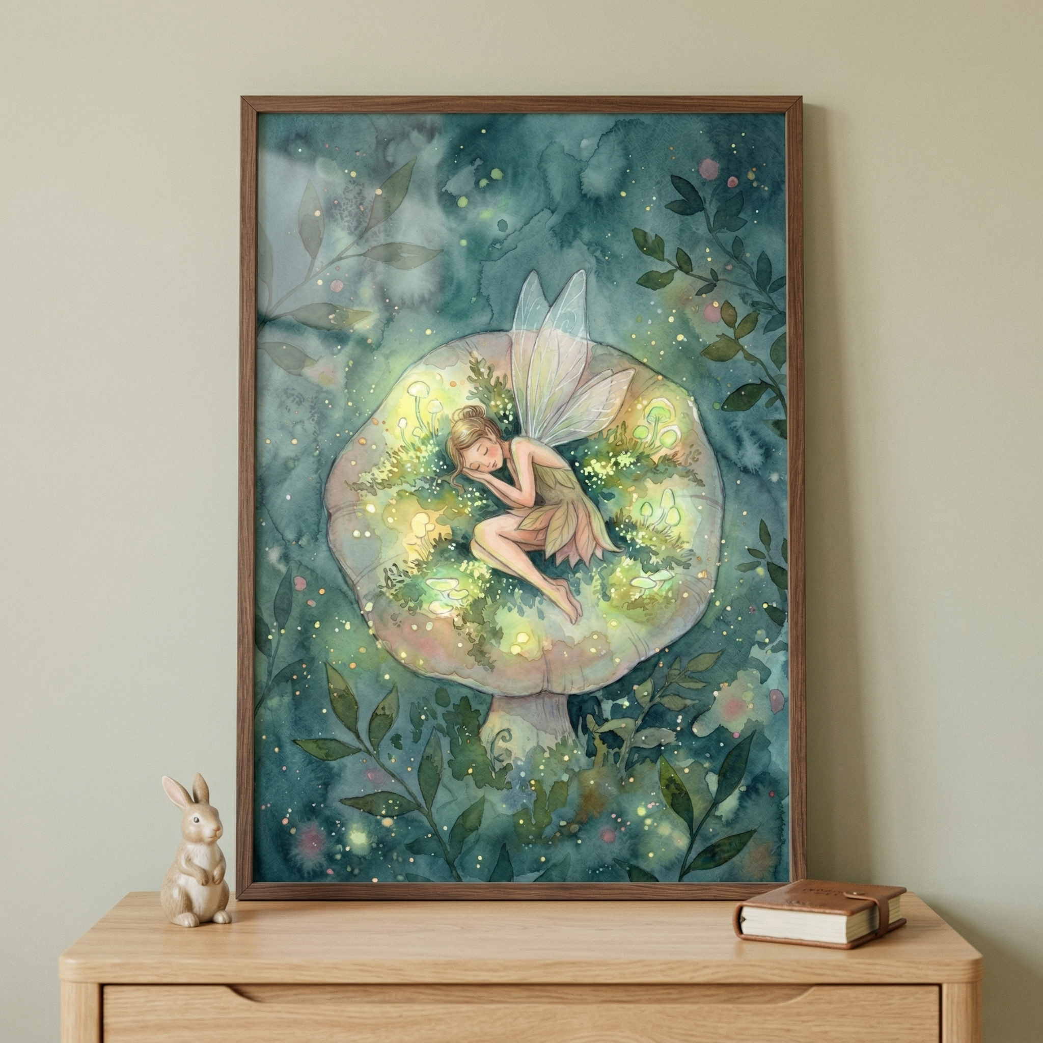 Sleeping Forest Fairy Wall Art - Dreaming Forest Fairy