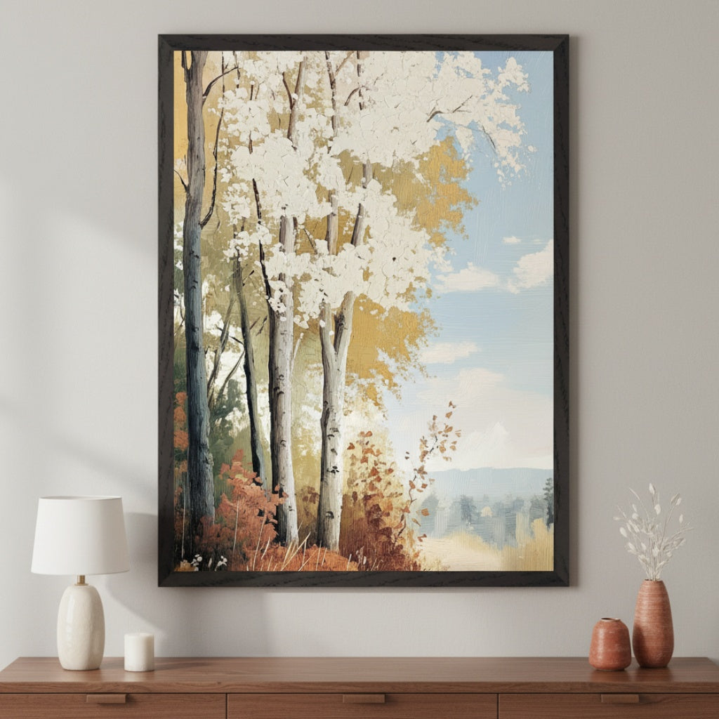 Luminous Grove - Forest Wall Art for Living Room, Bedroom or Office