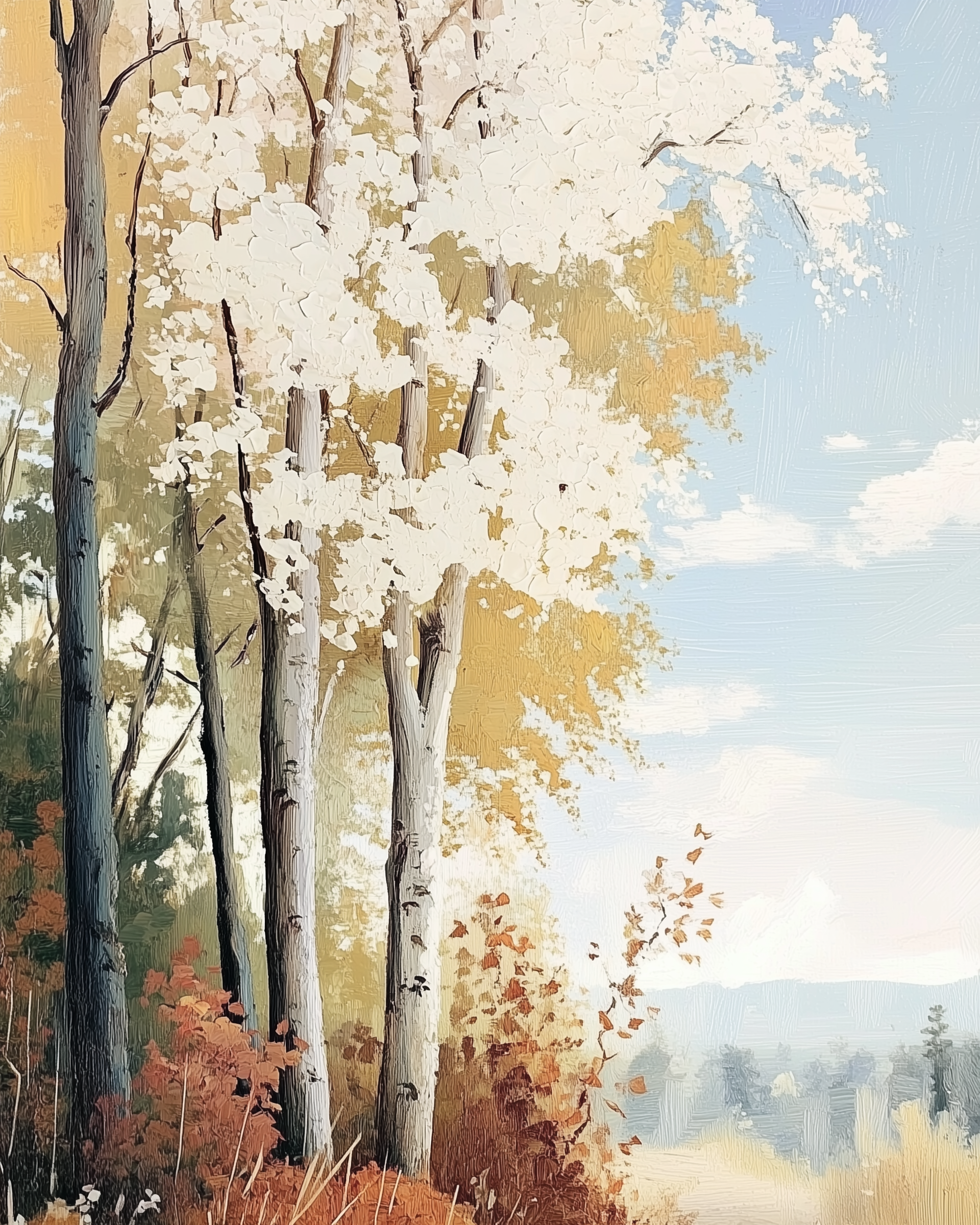 Luminous Grove - Forest Wall Art for Living Room, Bedroom or Office