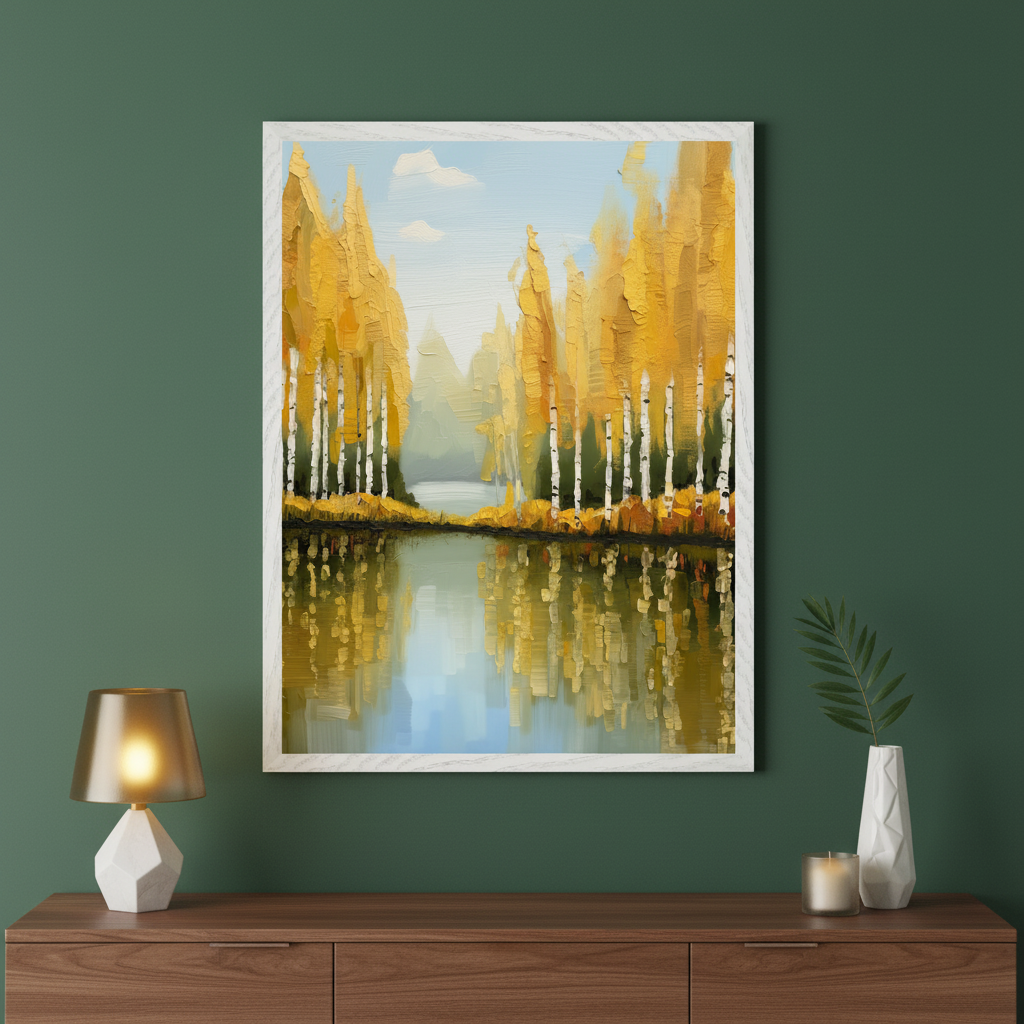 Birch Serenity - Forest Wall Art for Living Room, Bedroom or Office
