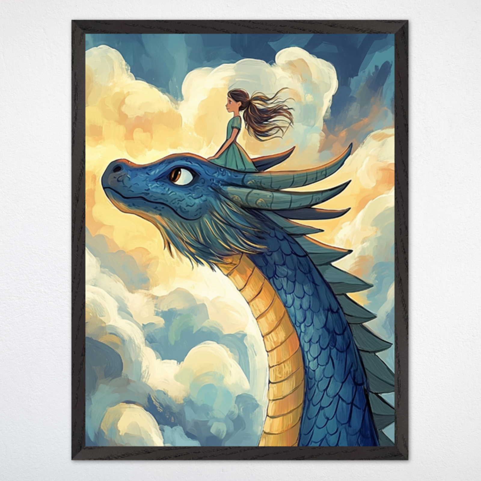 絵画 the baby dragon for peace Satomi M dragon-wall-art-for-nursery-