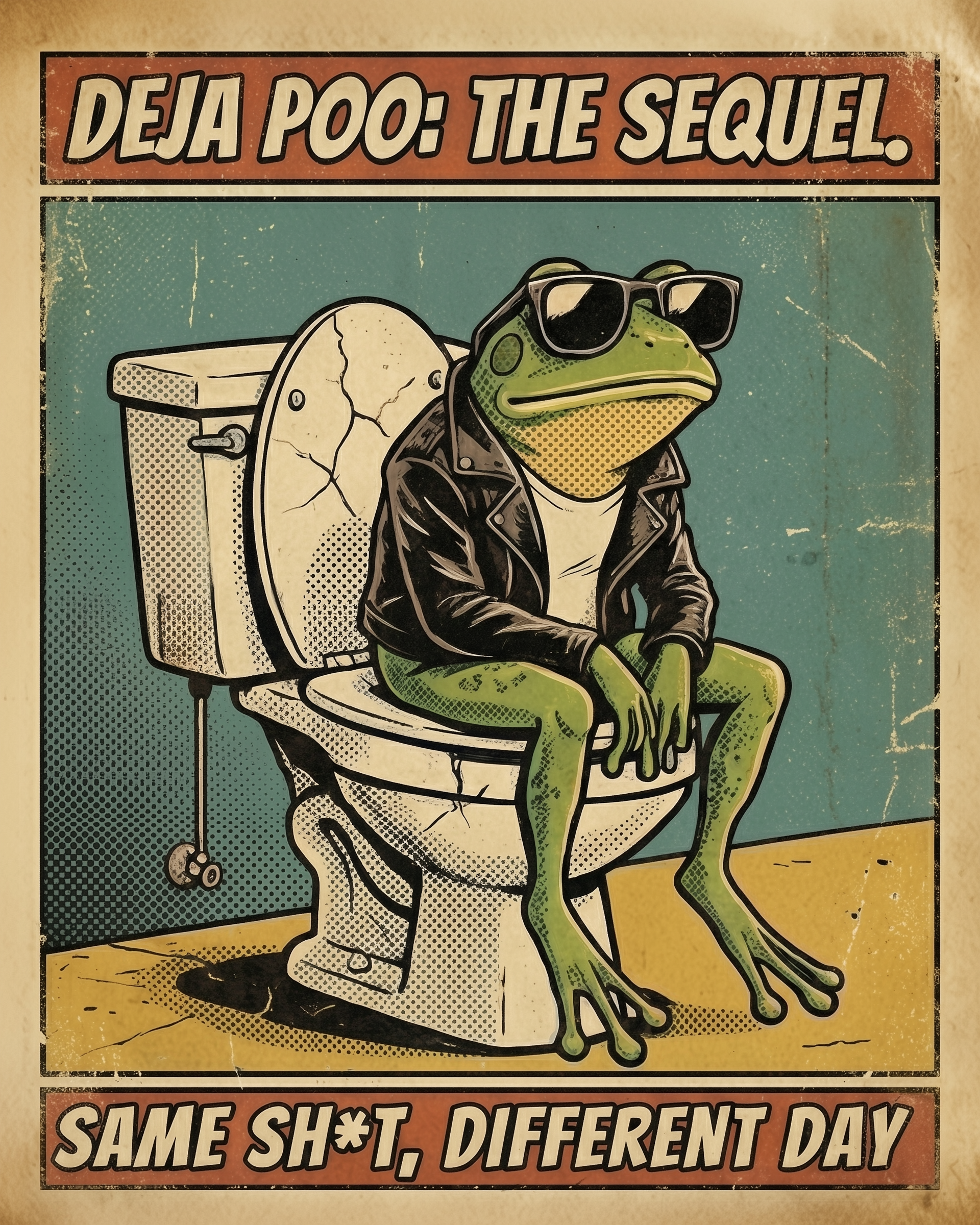 Surreal Daily - Frog Framed Wall Art for Living Room, Bedroom or Office