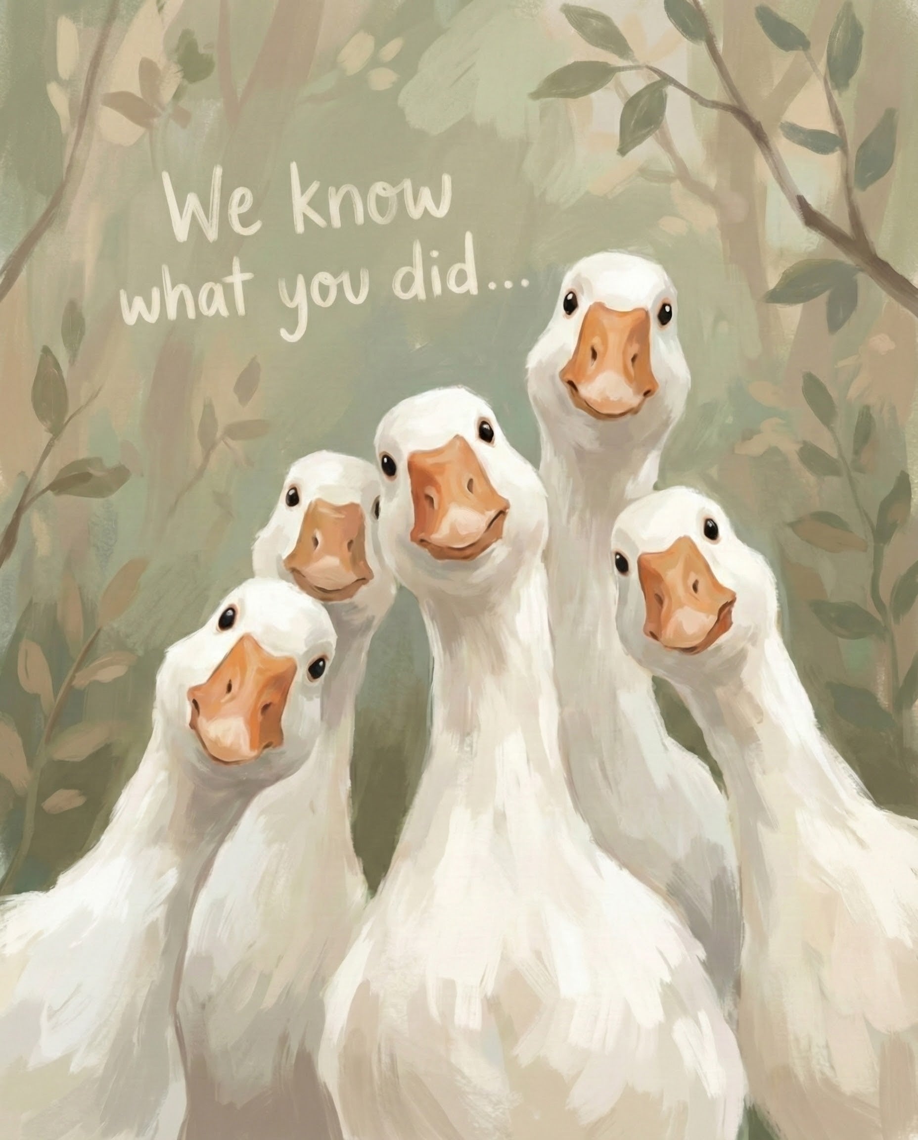 Secret Keepers - Geese Framed Wall Art for Living Room, Bedroom or Office