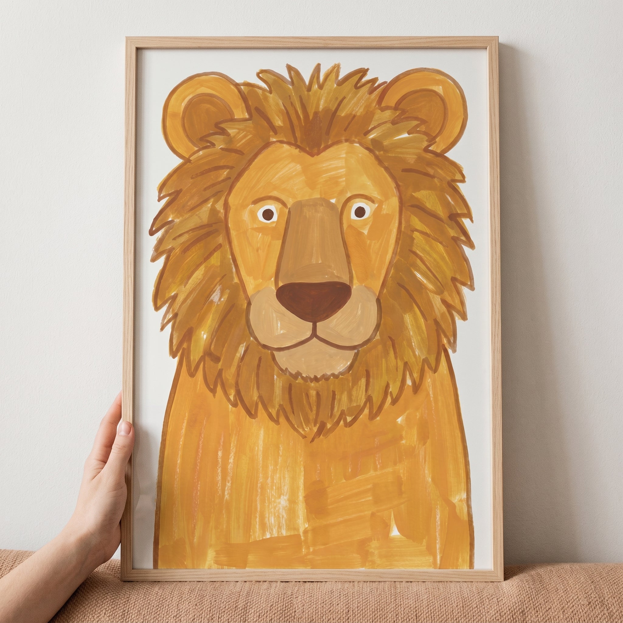 Golden Lion Wall Art - Golden Mane Portrait