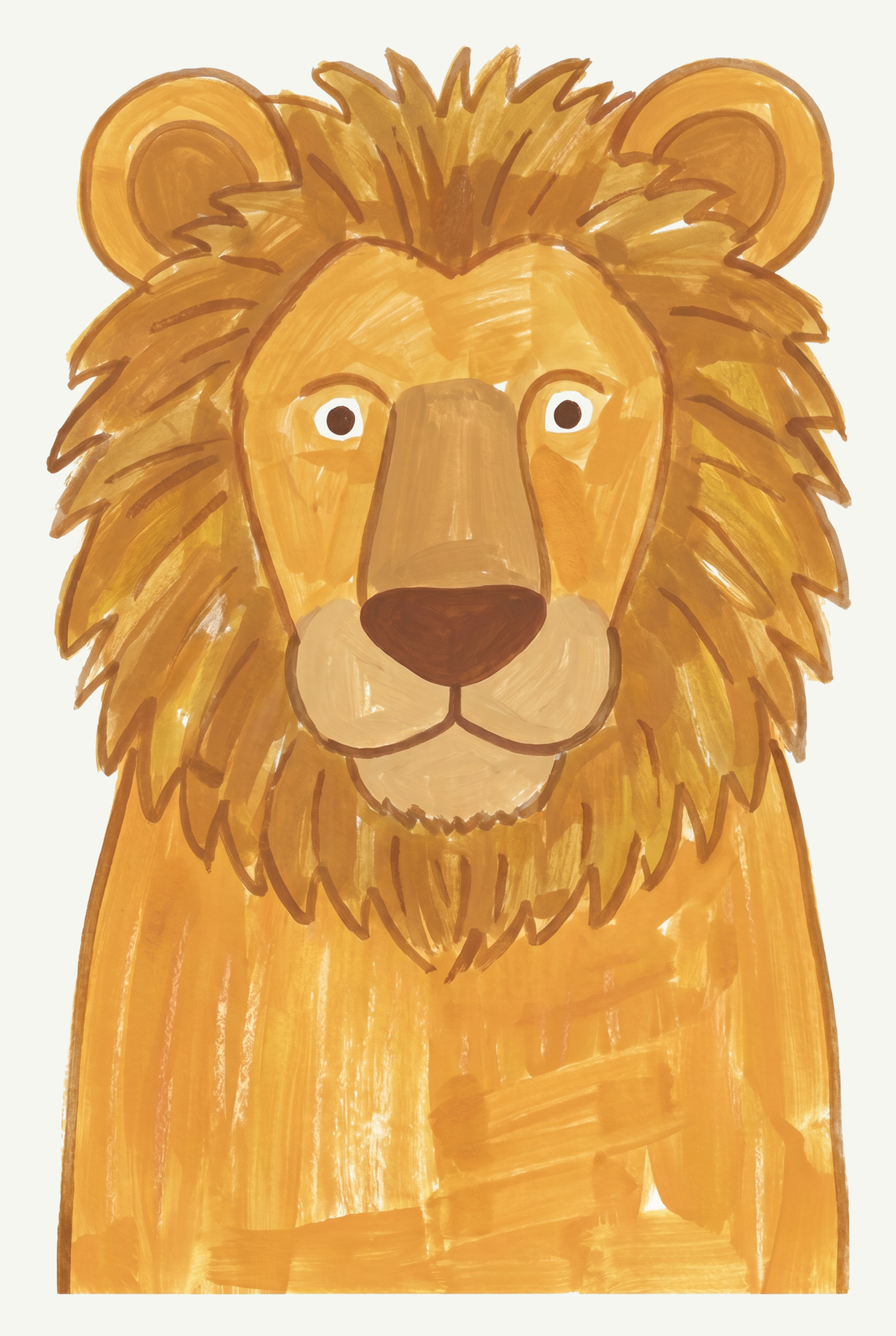 Golden Lion Wall Art - Golden Mane Portrait