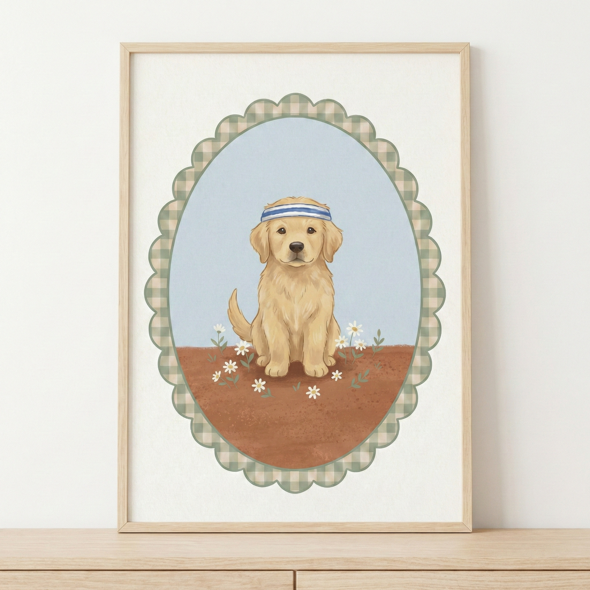 Golden Retriever Wall Art - Sporty Golden Pup