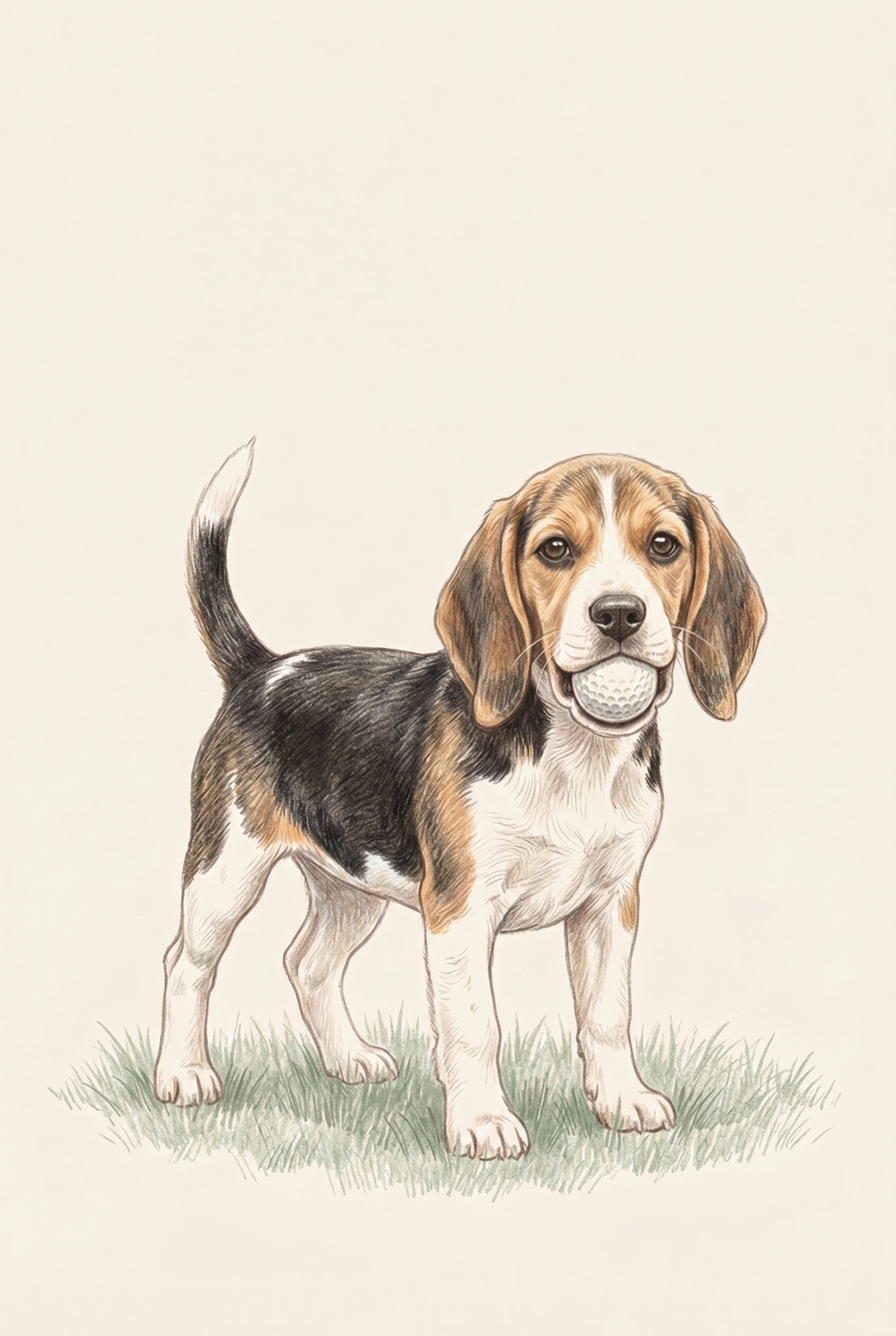 Golf Ball Mouth Beagle Dog Wall Art - Puppy's Prize