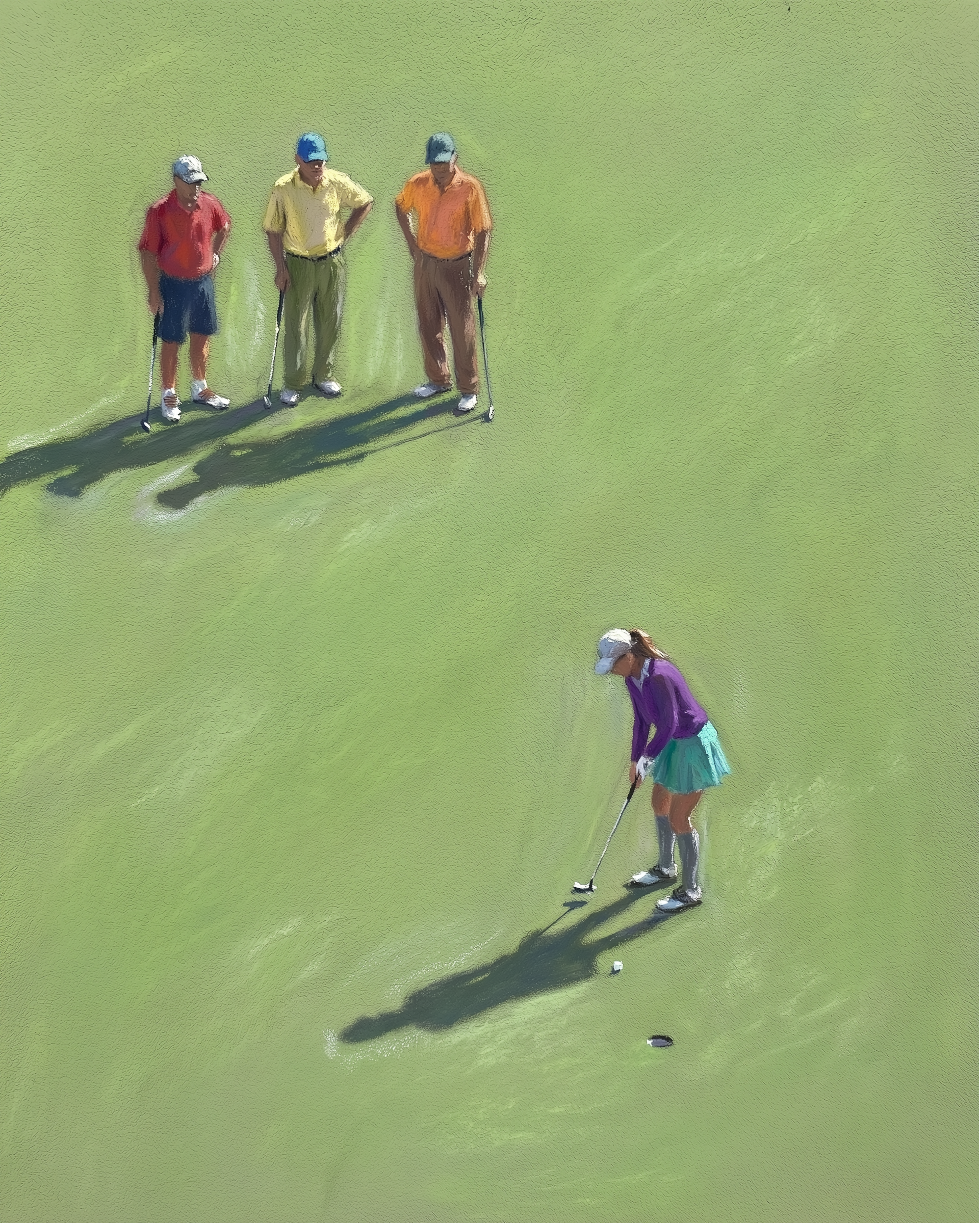 Golden Hour Play - Golf Framed Wall Art for Living Room, Bedroom or Office