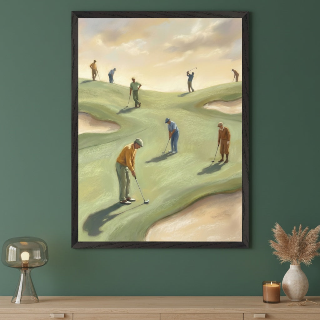 Quiet Greens - Golf Framed Wall Art for Living Room, Bedroom or Office