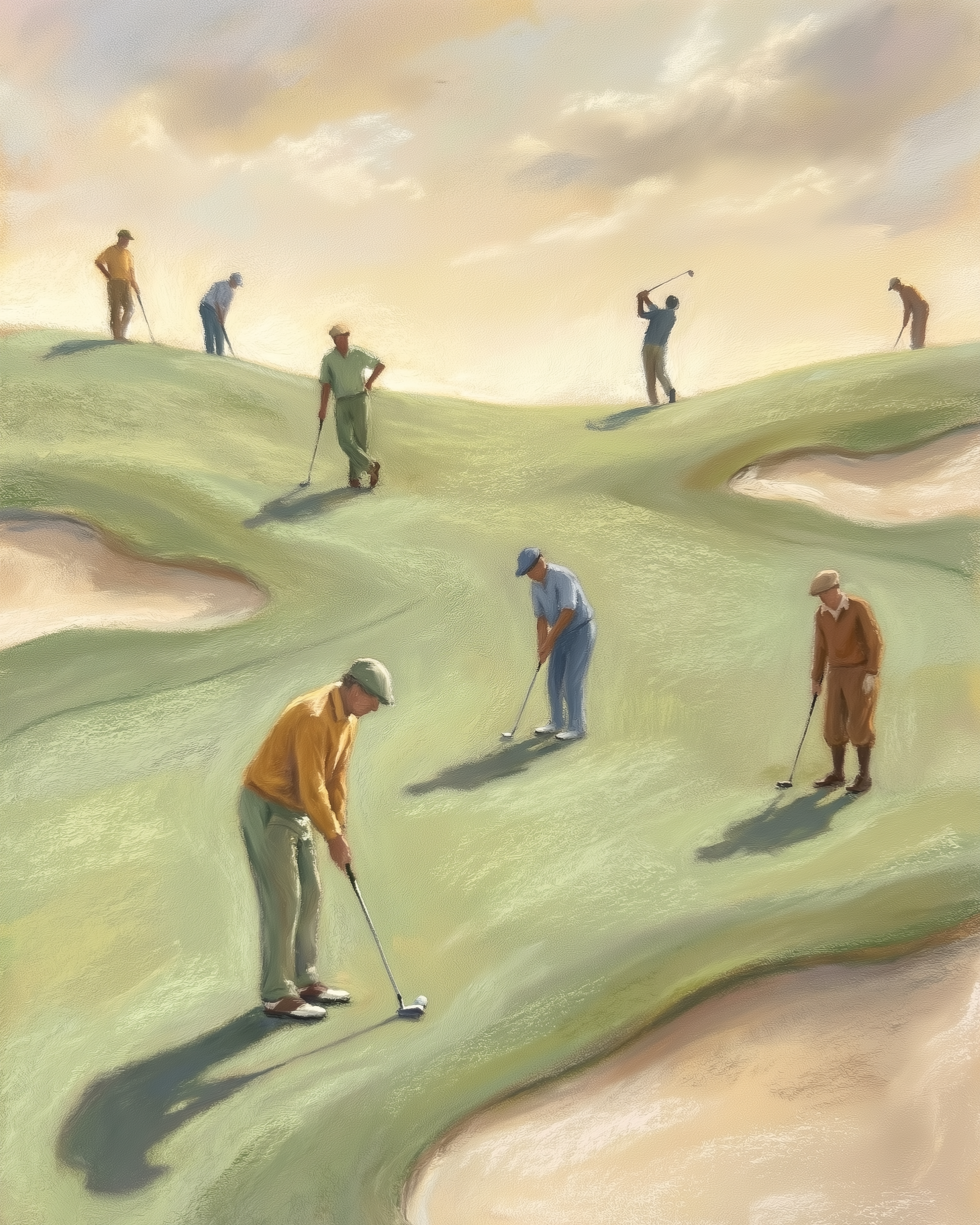 Quiet Greens - Golf Framed Wall Art for Living Room, Bedroom or Office