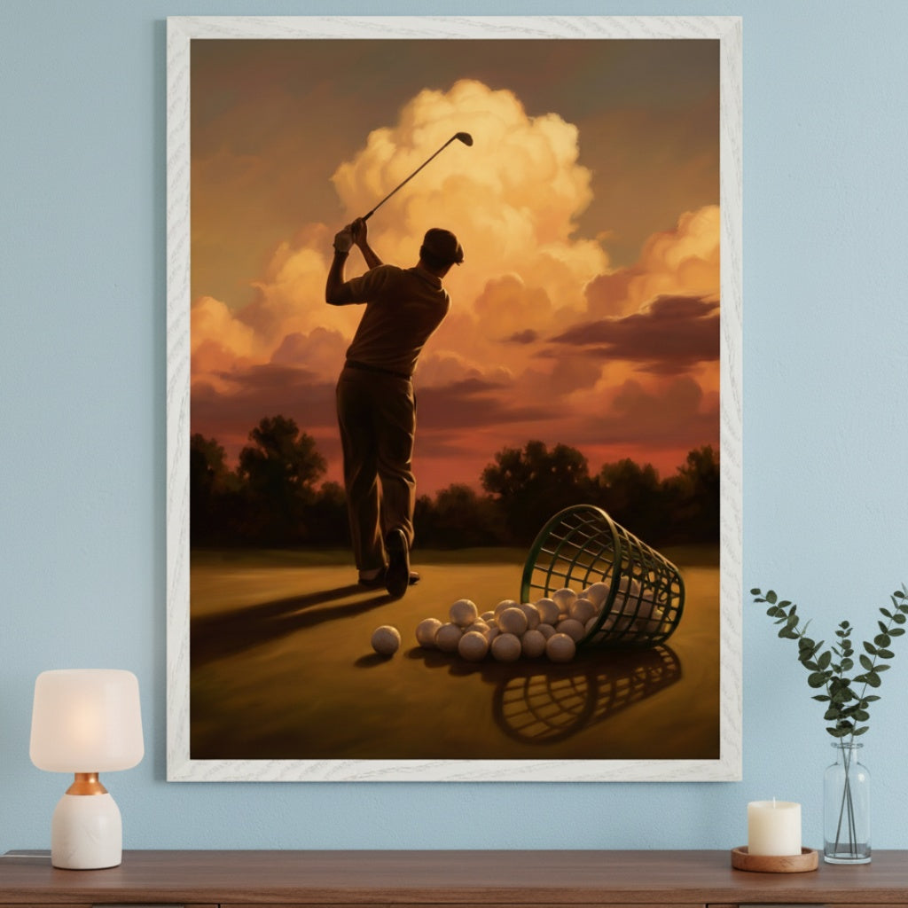 Cloudscape Links - Golf Framed Wall Art for Living Room, Bedroom or Office