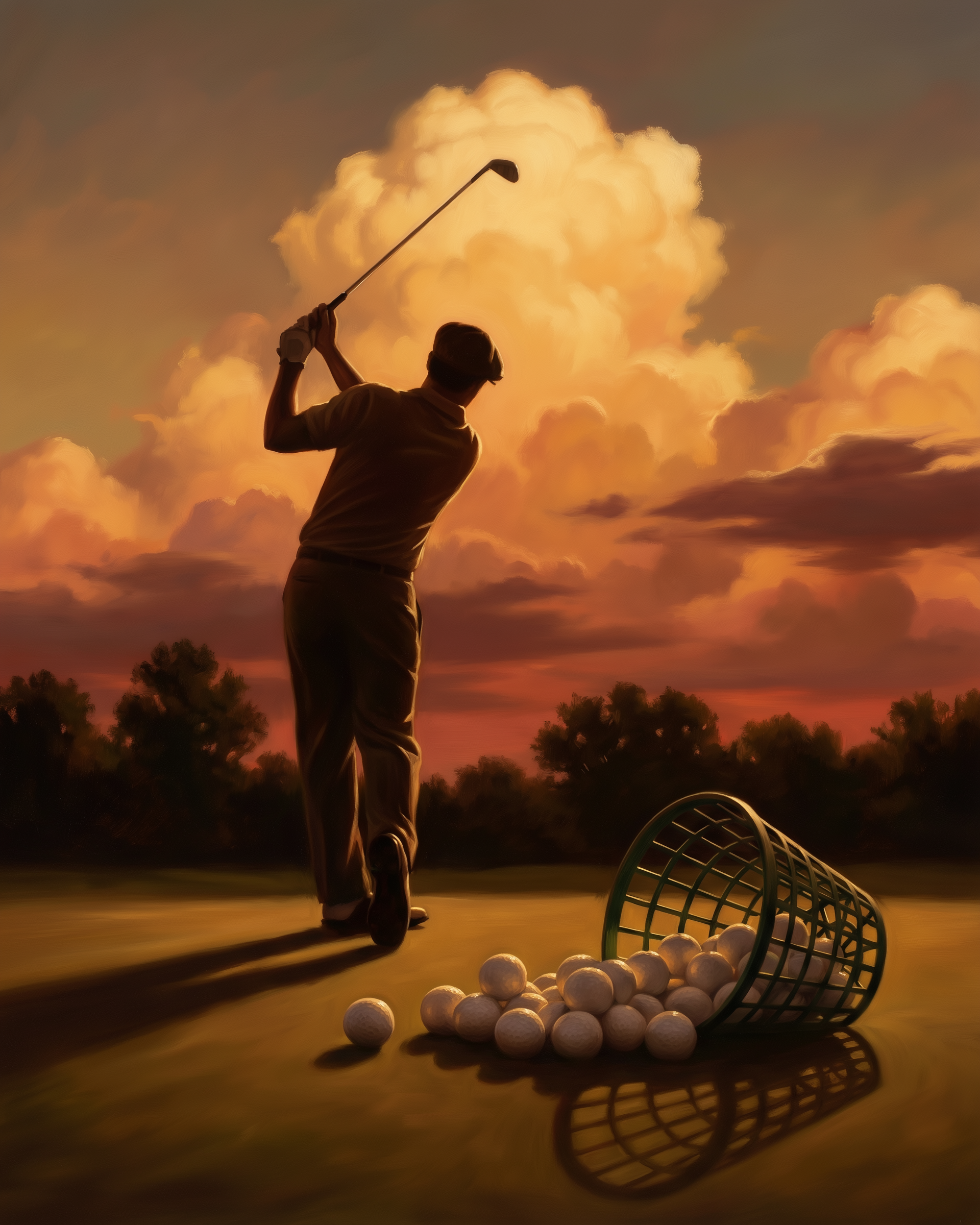 Cloudscape Links - Golf Framed Wall Art for Living Room, Bedroom or Office