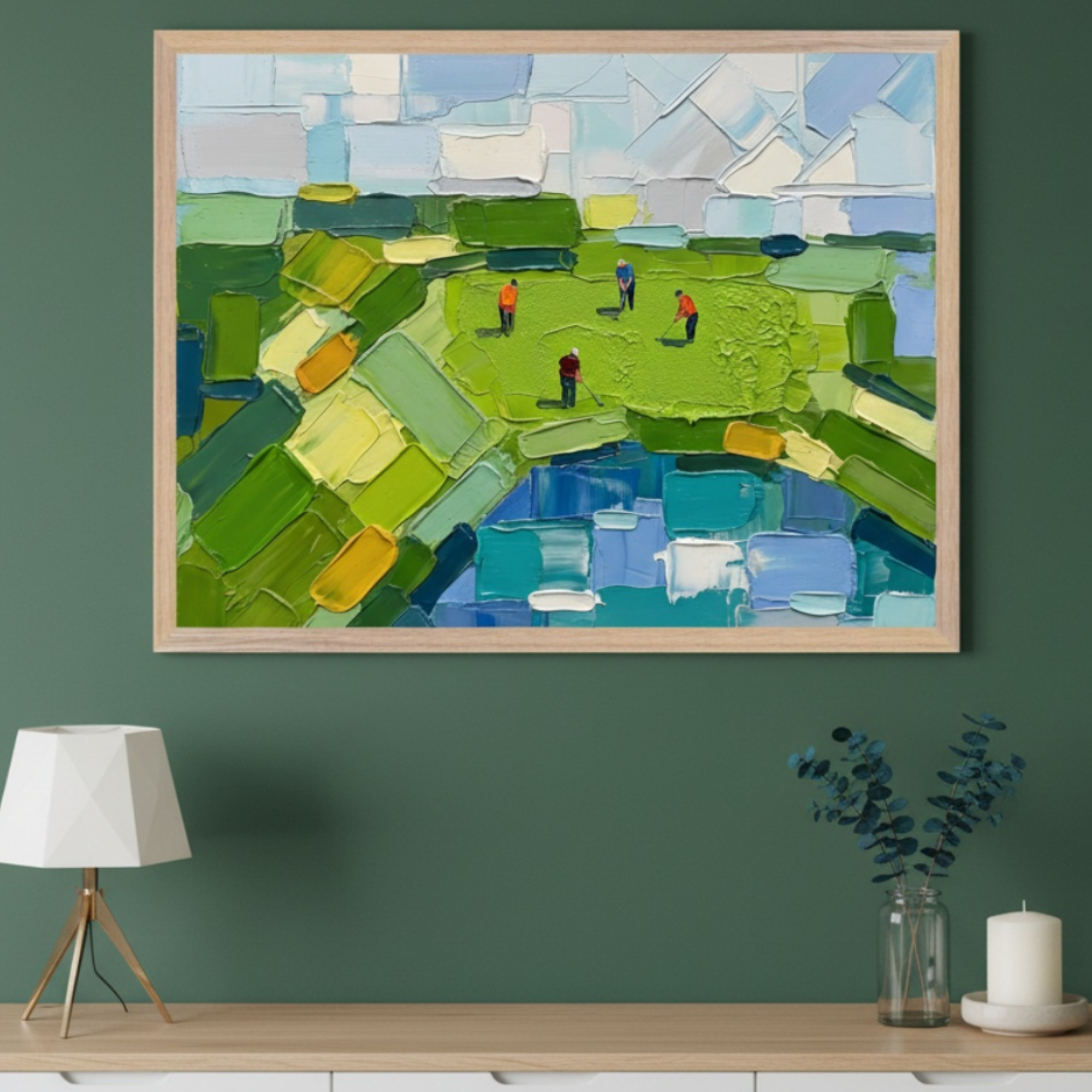 Artful Strokes - Golf Framed Wall Art for Living Room, Bedroom or Office