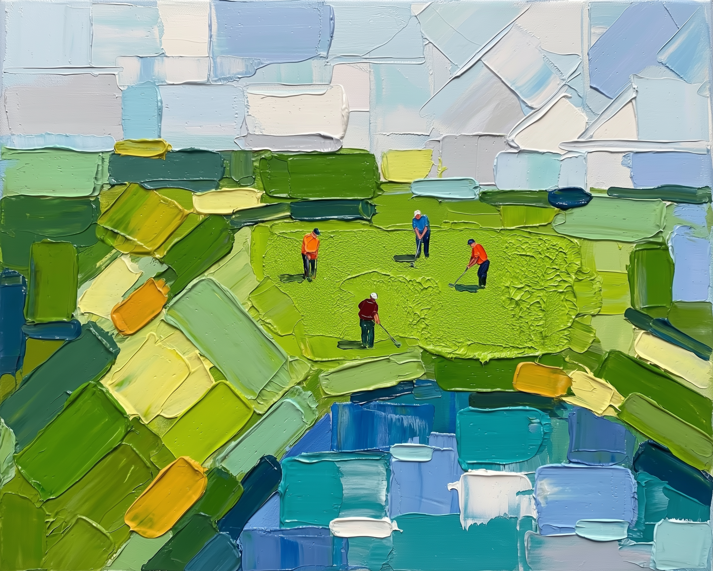 Artful Strokes - Golf Framed Wall Art for Living Room, Bedroom or Office