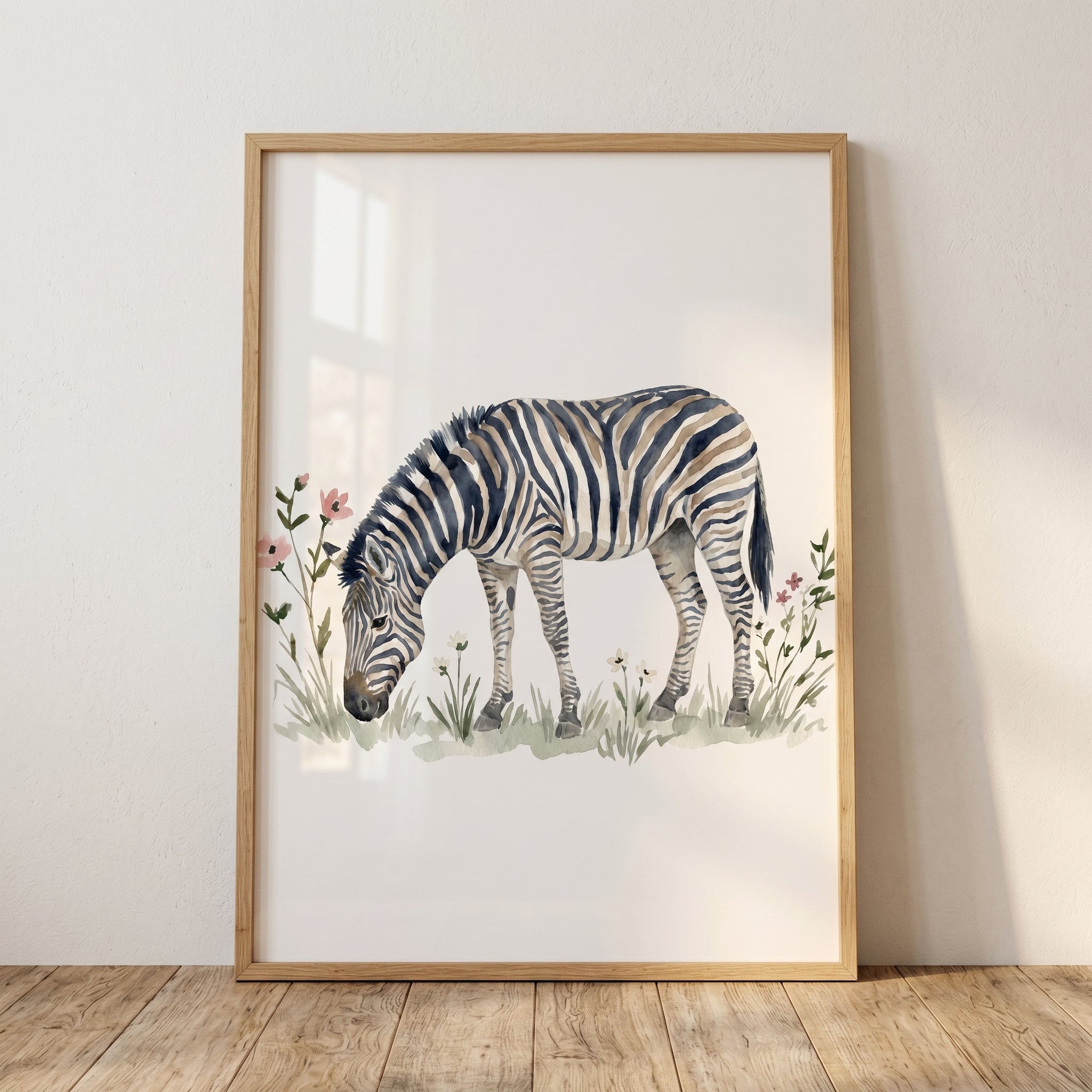 Grazing Meadow Zebra Wall Art - Striped Meadow Grace