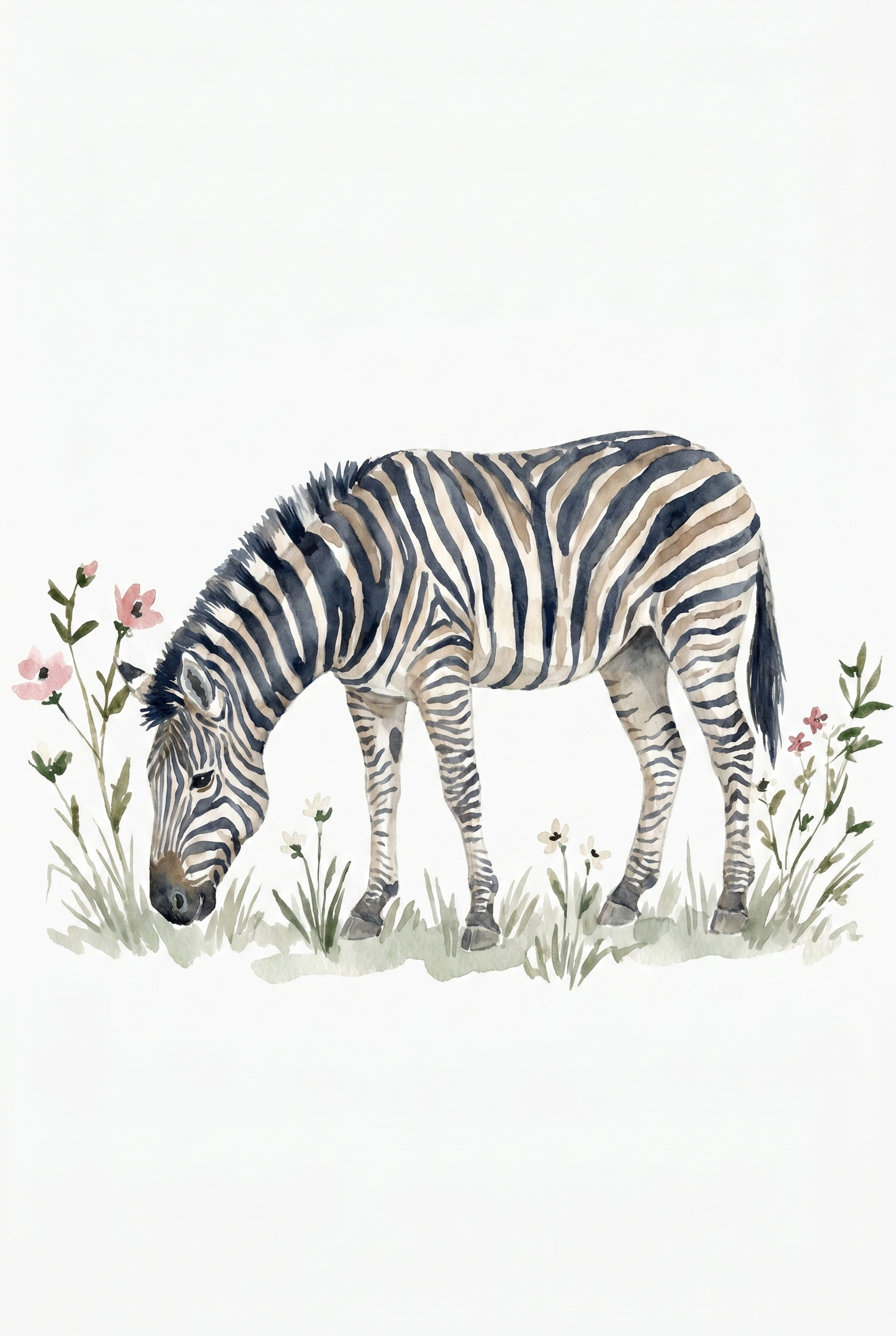 Grazing Meadow Zebra Wall Art - Striped Meadow Grace