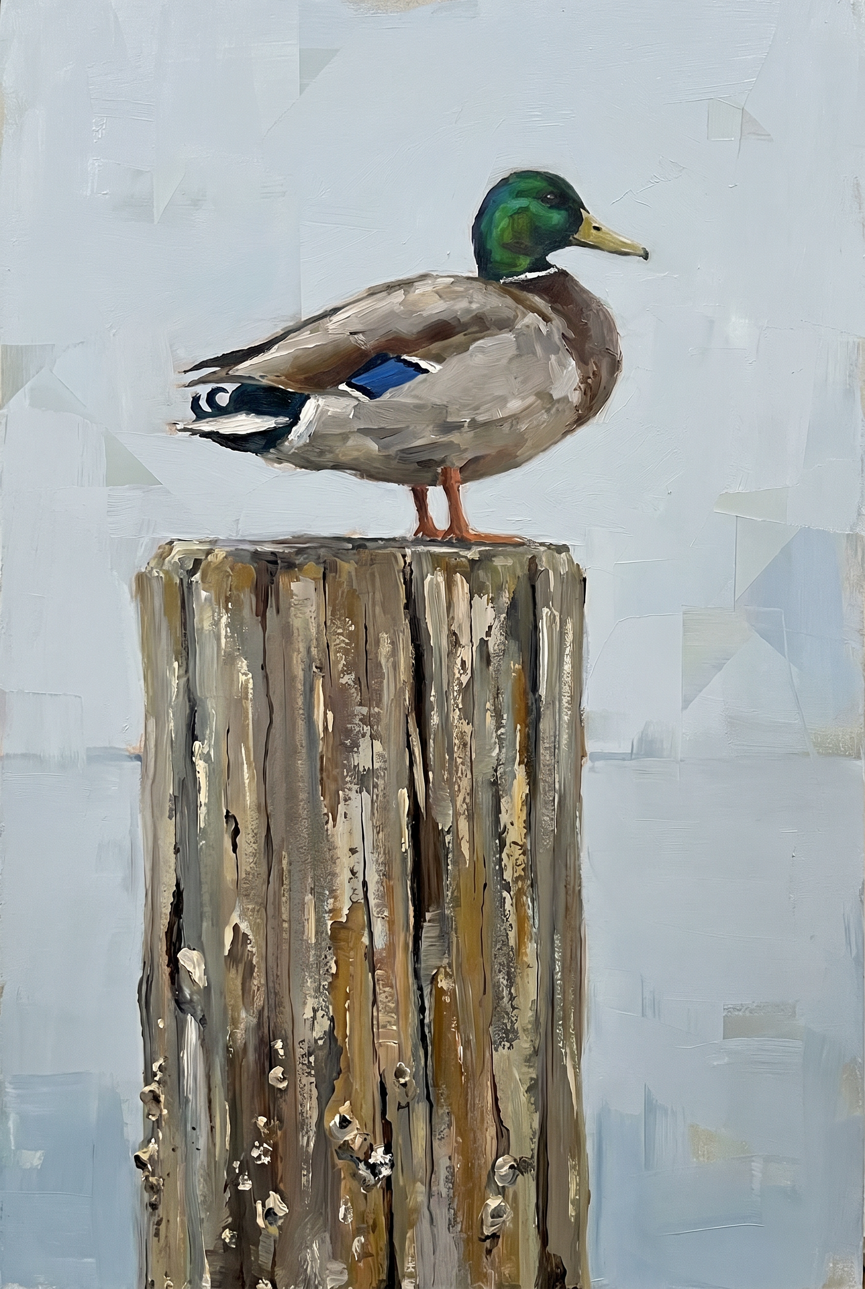 Green Head Mallard Duck Wall Art - The Emerald Sentry