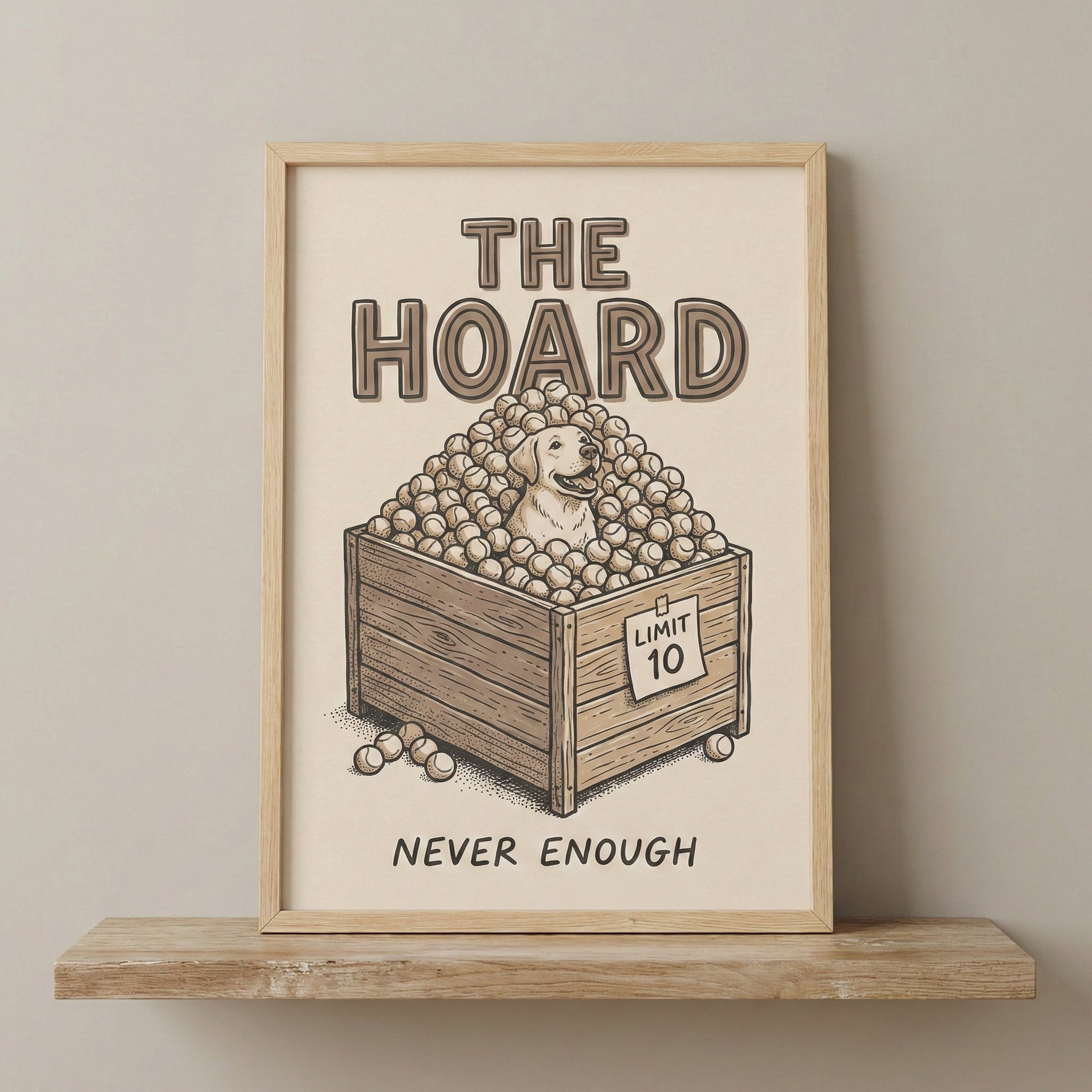 Heart's Treasure - Dog Framed Wall Art for Living Room, Bedroom or Office