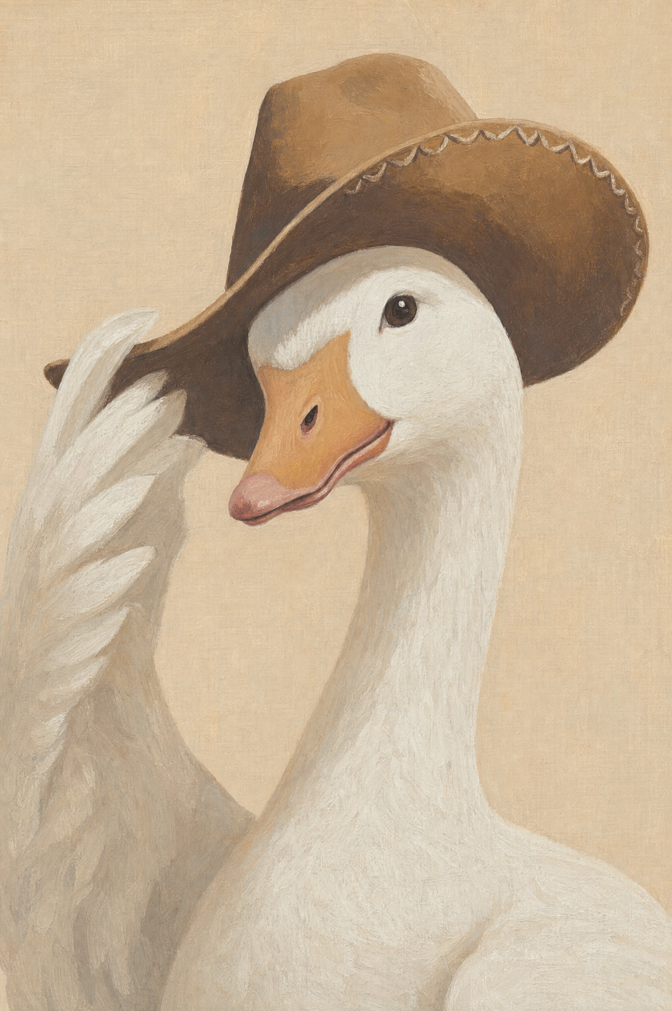 Hat Tipping Rustic Goose Wall Art - Honk Howdy