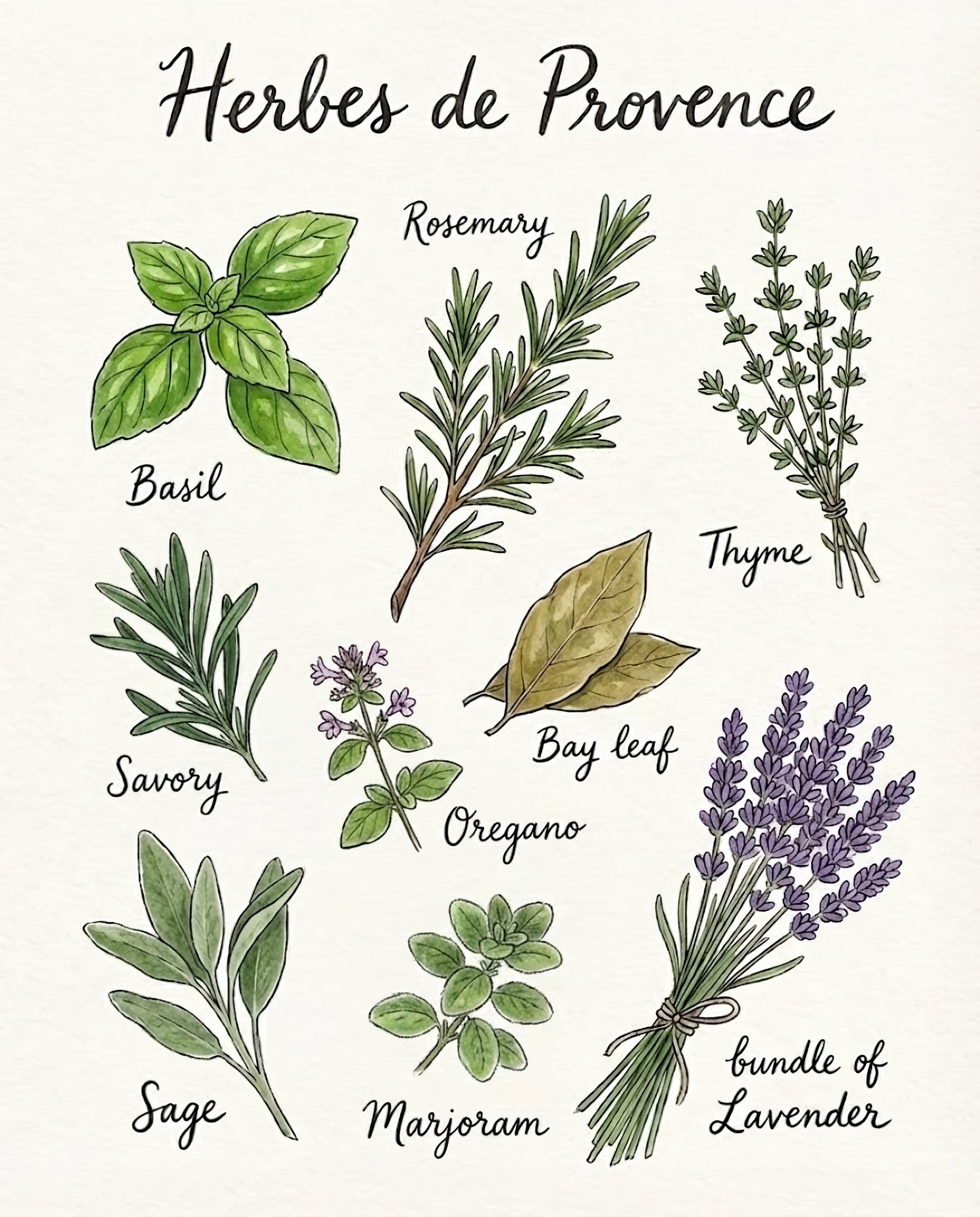 Culinary Muse - Herbs Framed Wall Art for Living Room, Bedroom or Office