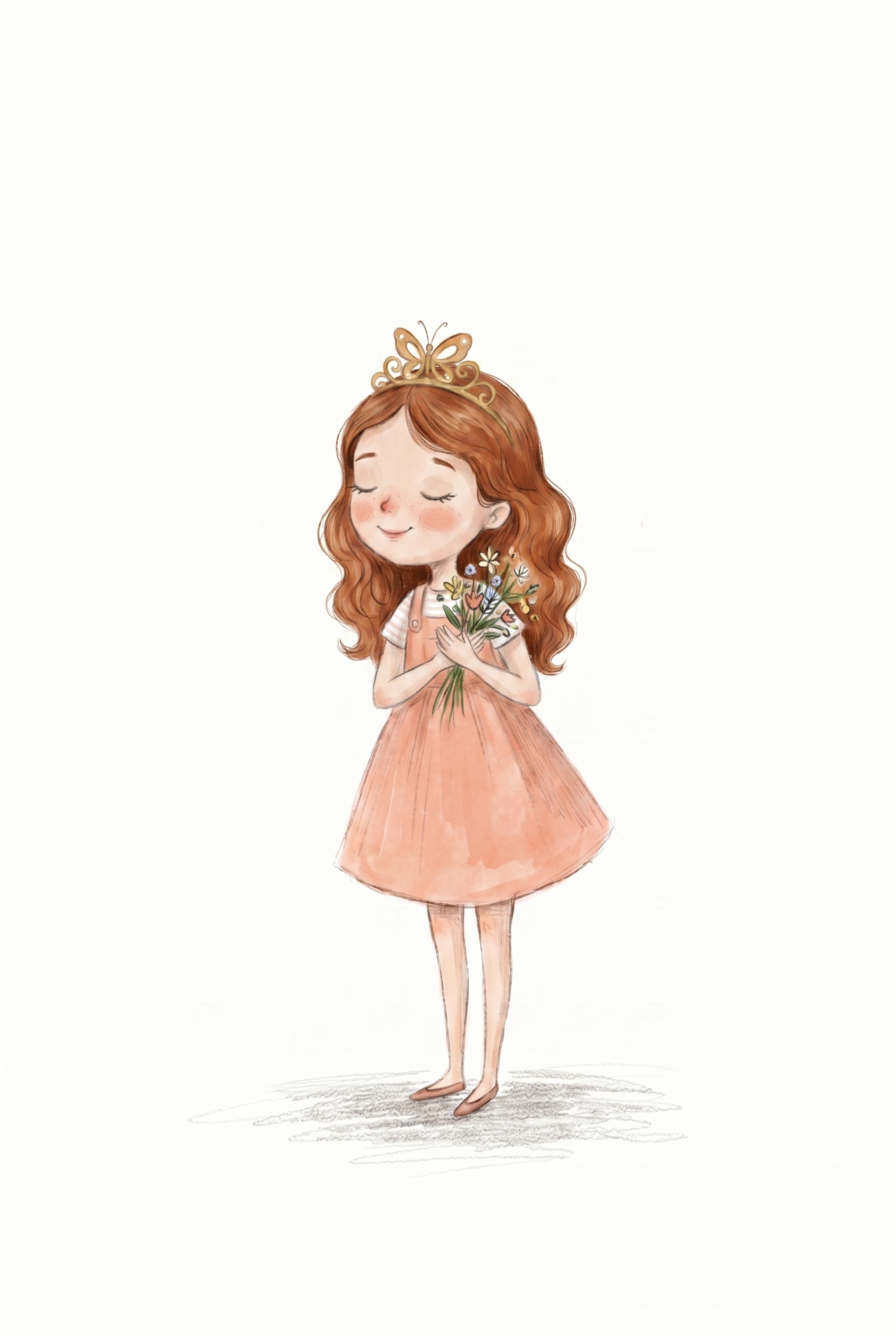 Holding Spring Flowers Girl Wall Art - Sweet Spring Blossom