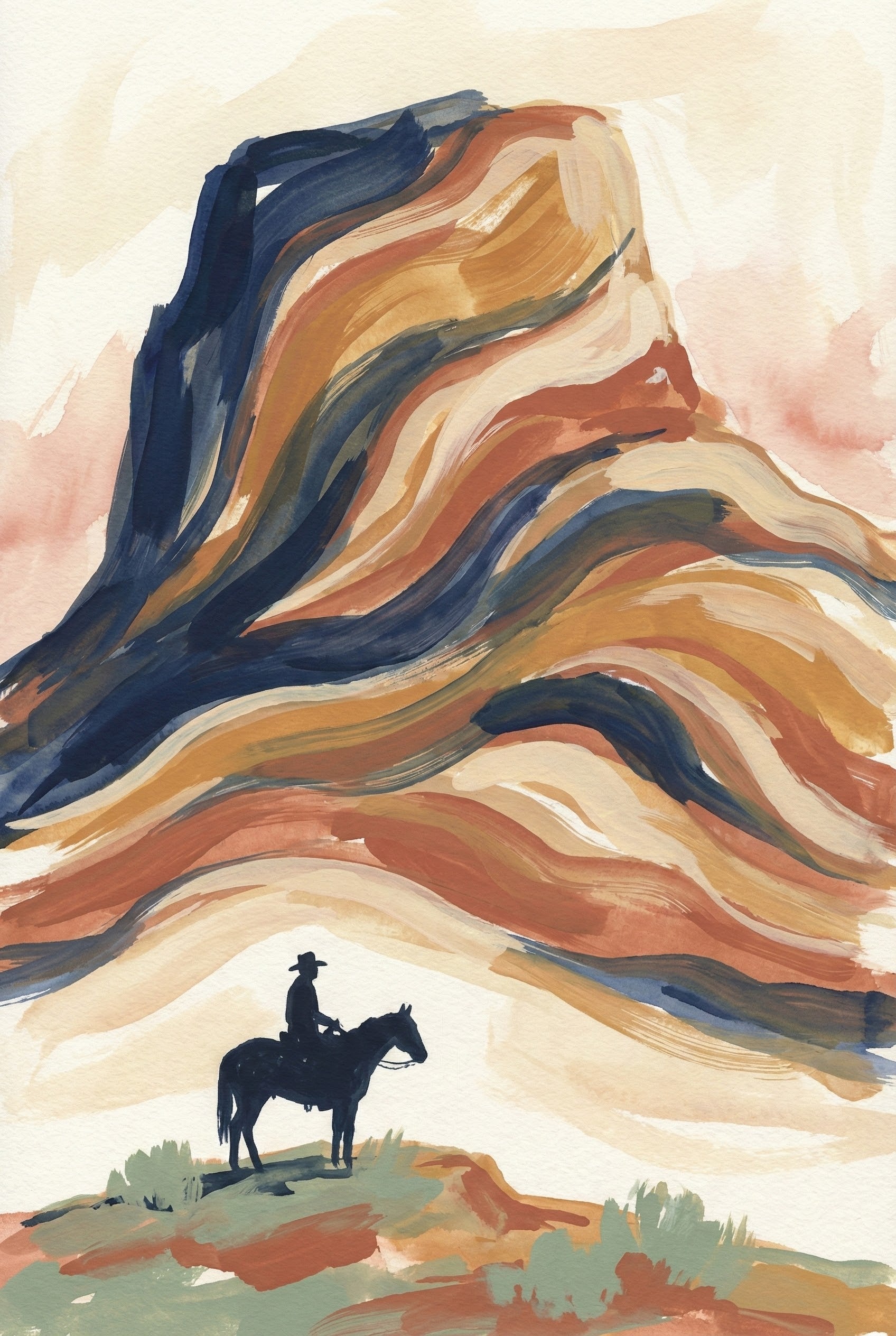 Golden Mesa Dream - Western Framed Wall Art for Living Room, Bedroom or Office