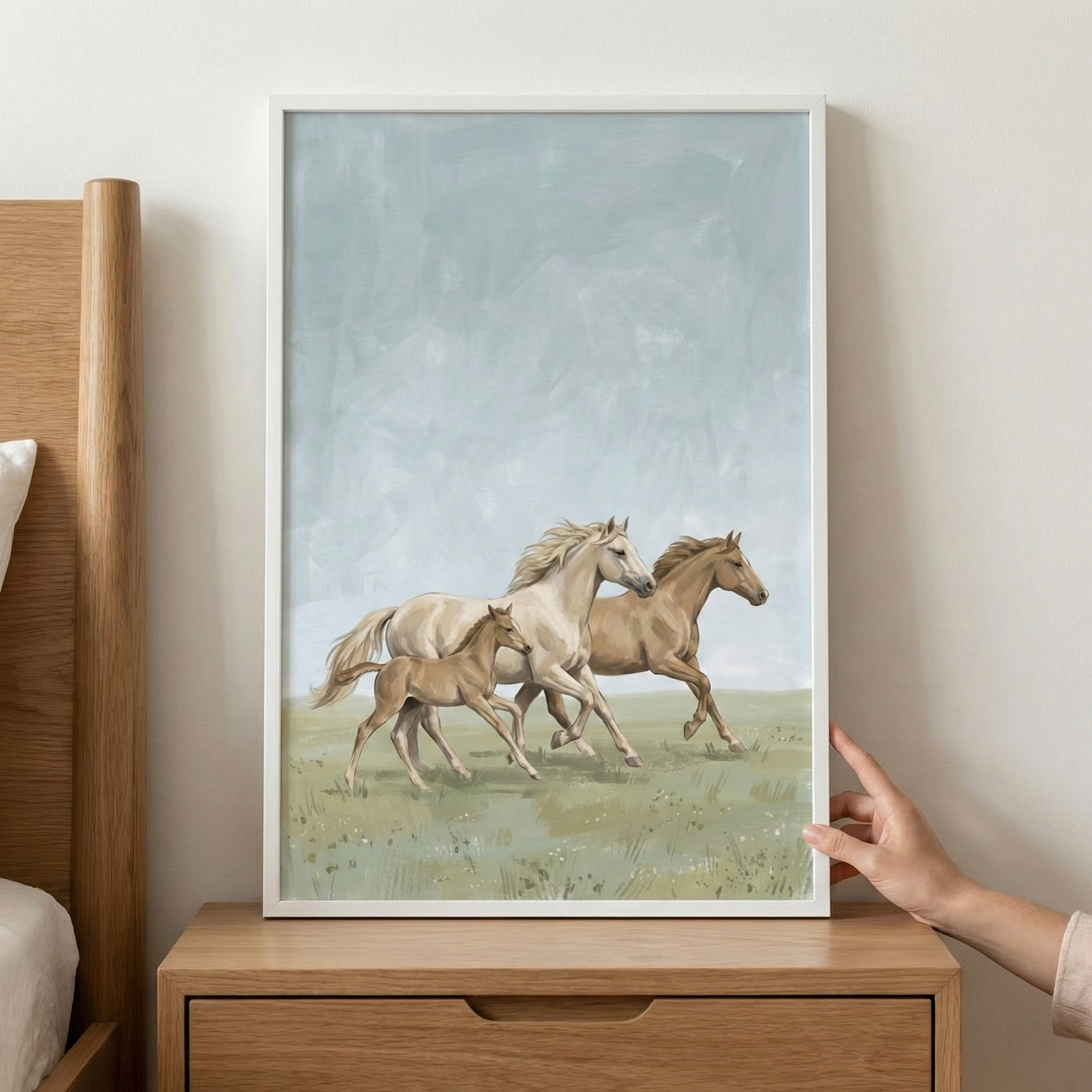 Horse Trio Rustic Farmhouse Decor Wall Art - Wild Horse Gallop