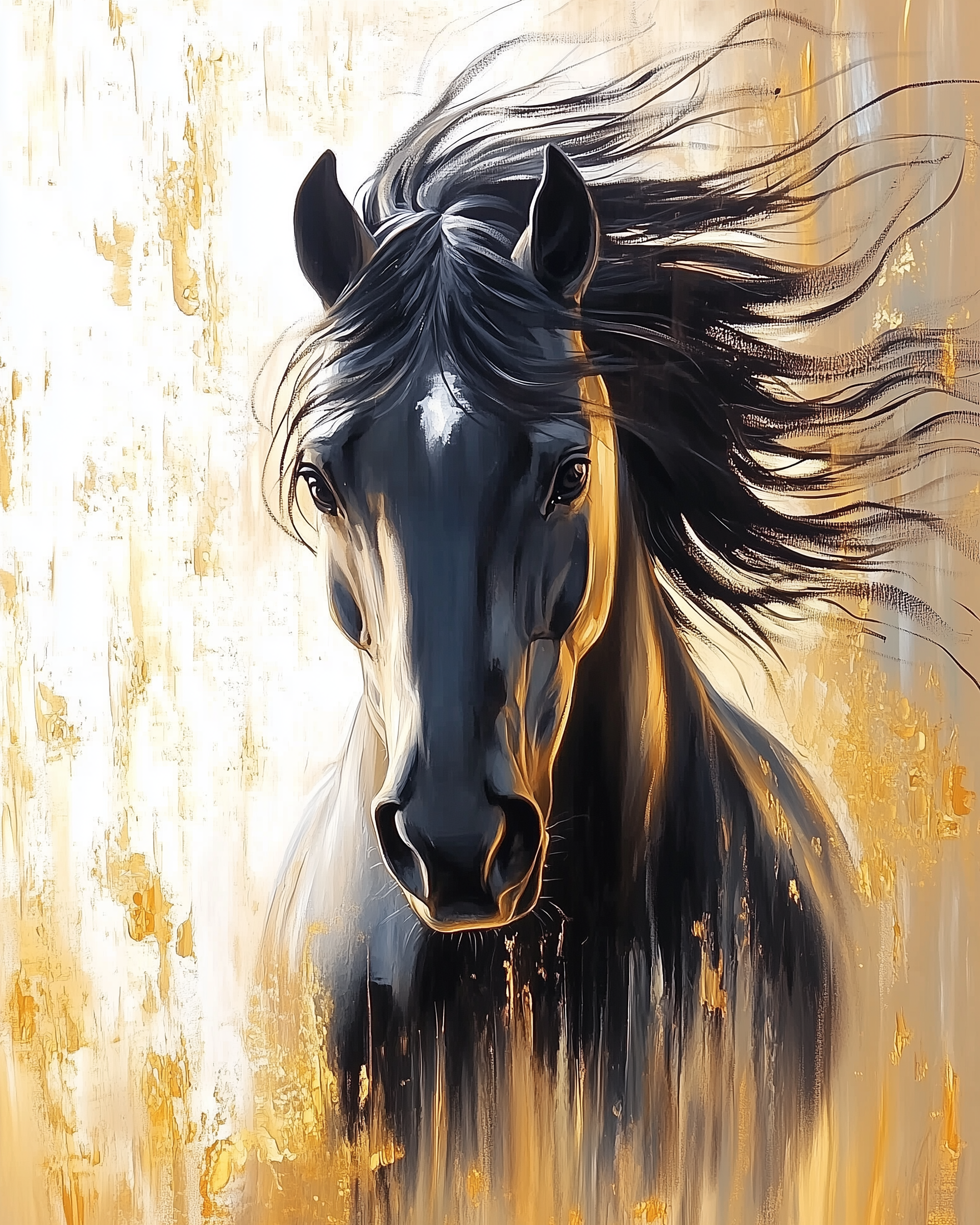 Windblown Spirit - Horse Wall Art for Living Room, Bedroom or Office