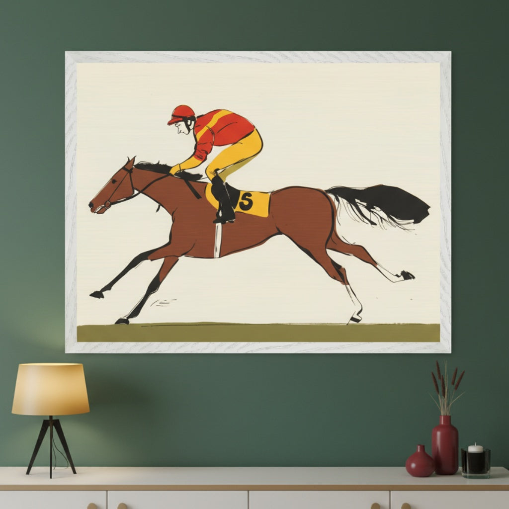 Champion's Pursuit - Horse Wall Art for Living Room, Bedroom or Office