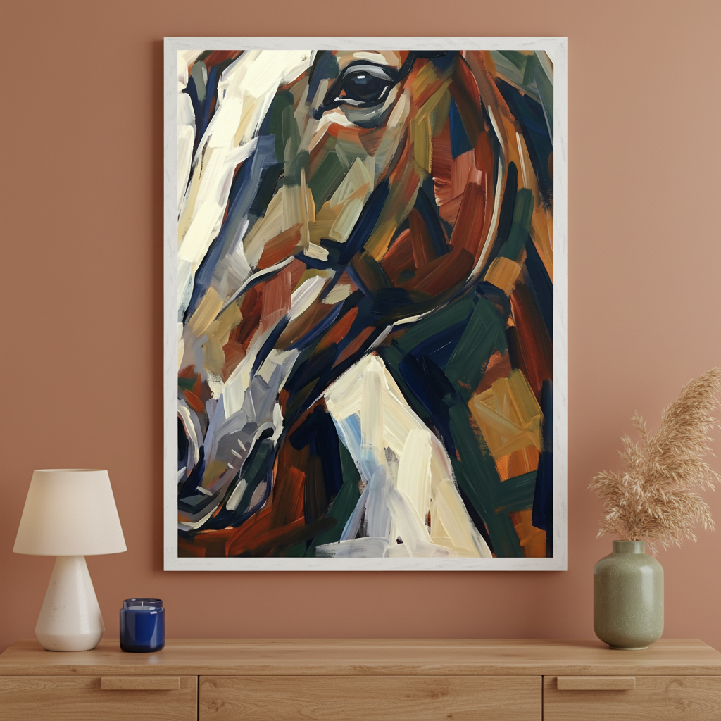 Painted Grace - Horse Framed Wall Art for Living Room, Bedroom or Office