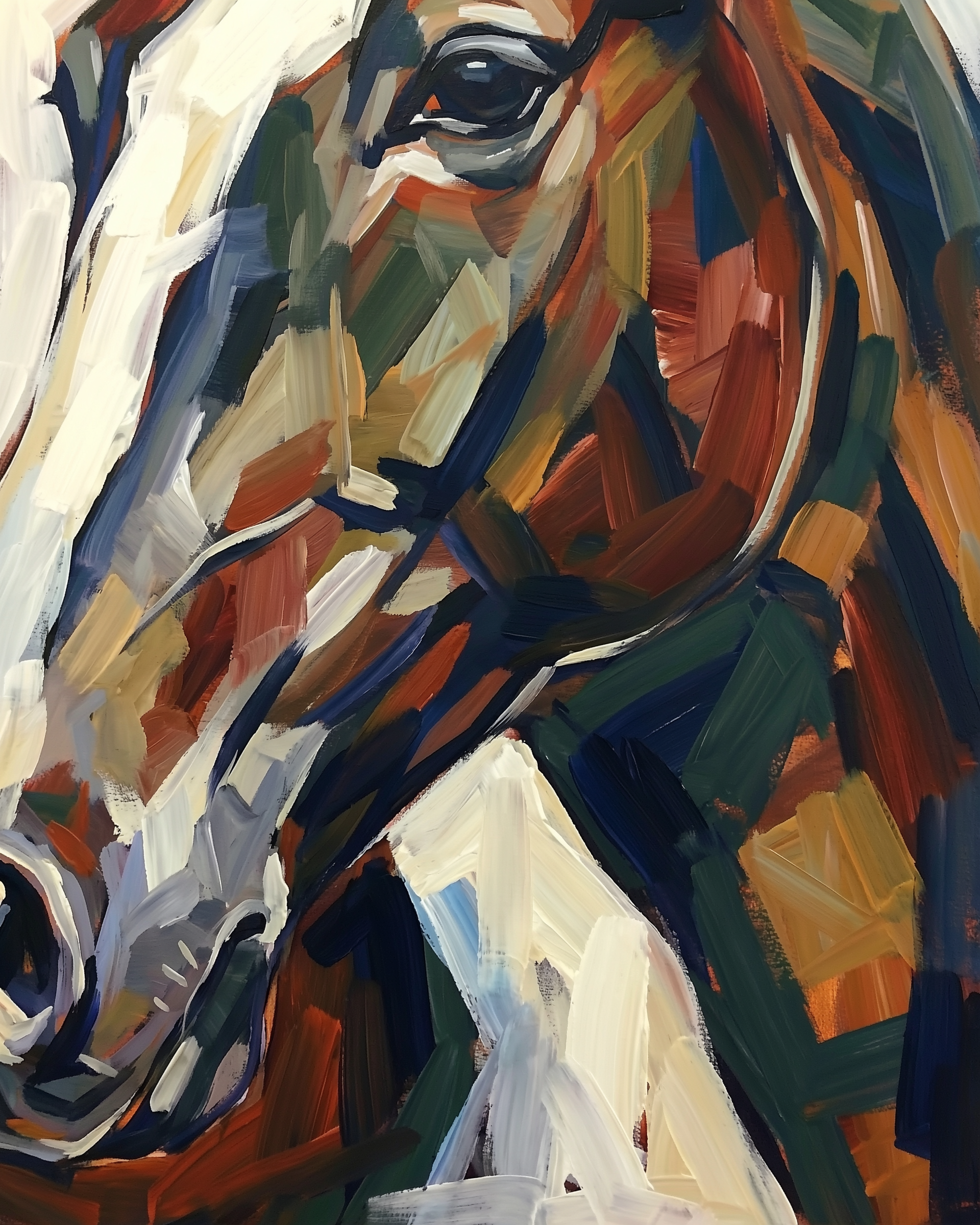 Painted Grace - Horse Framed Wall Art for Living Room, Bedroom or Office