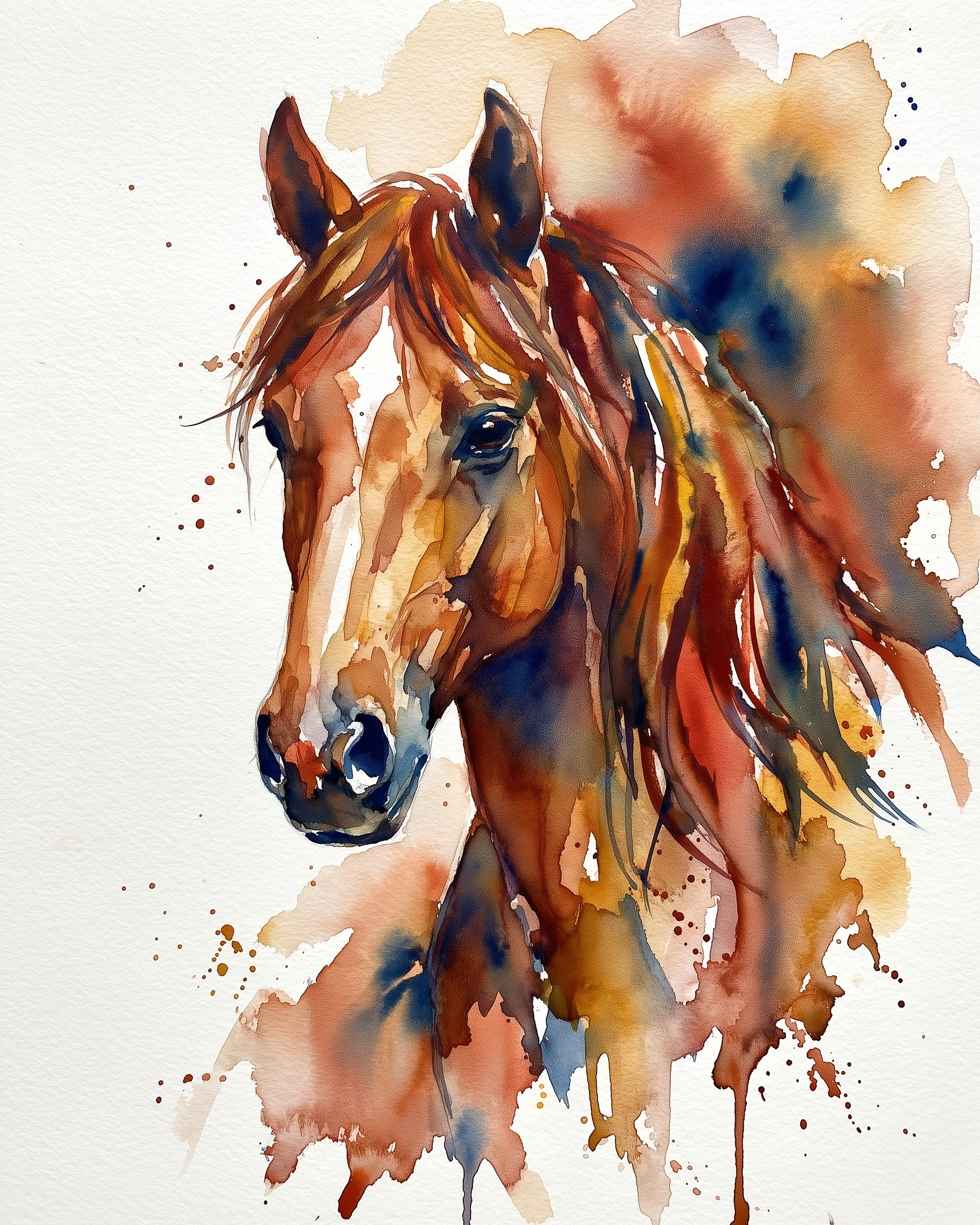Fluid Majesty - Horse Framed Wall Art for Living Room, Bedroom or Office
