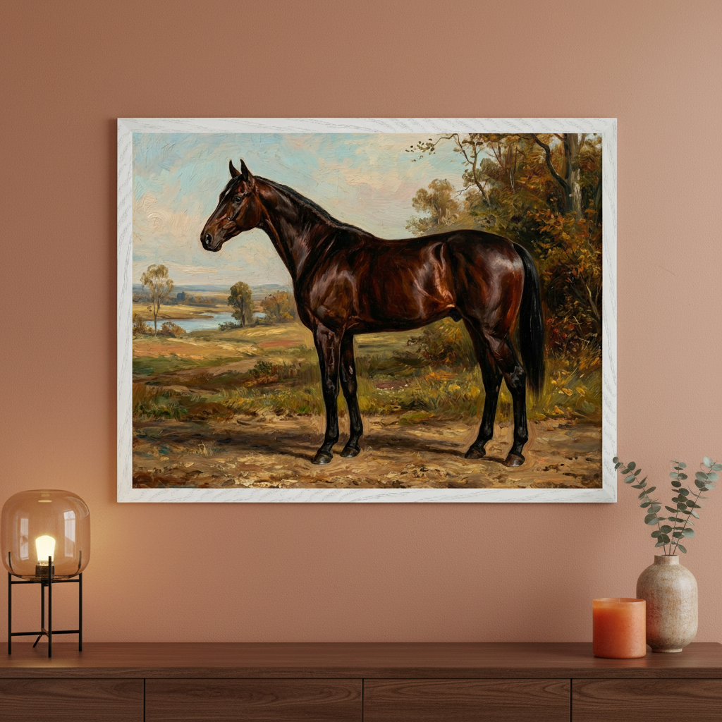Noble Steed - Horse Framed Wall Art for Living Room, Bedroom or Office