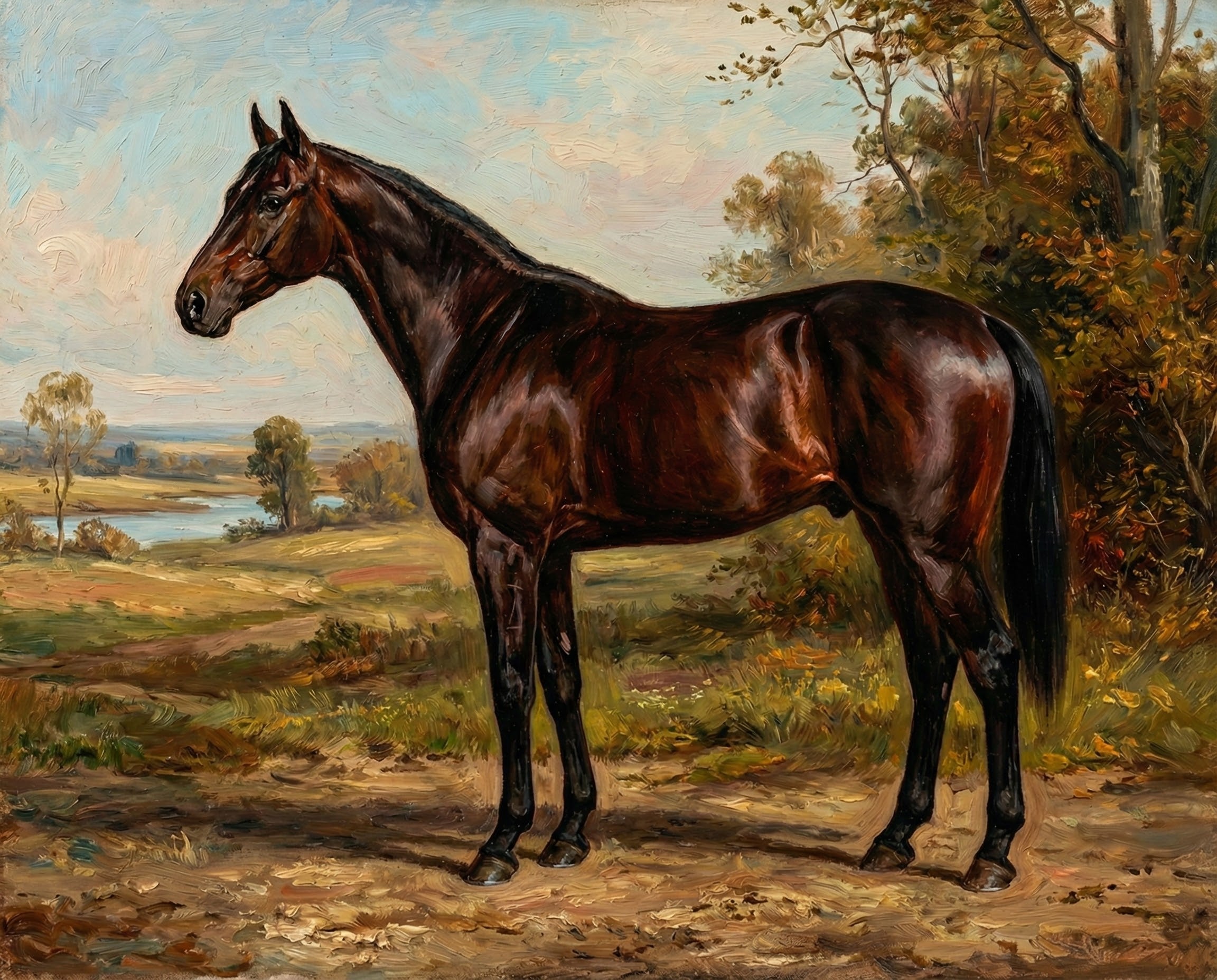 Noble Steed - Horse Framed Wall Art for Living Room, Bedroom or Office