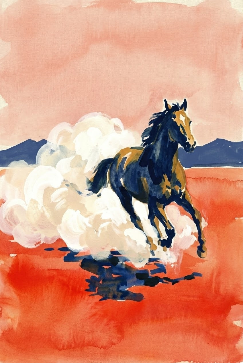 Spirit Run - Horse Framed Wall Art for Living Room, Bedroom or Office