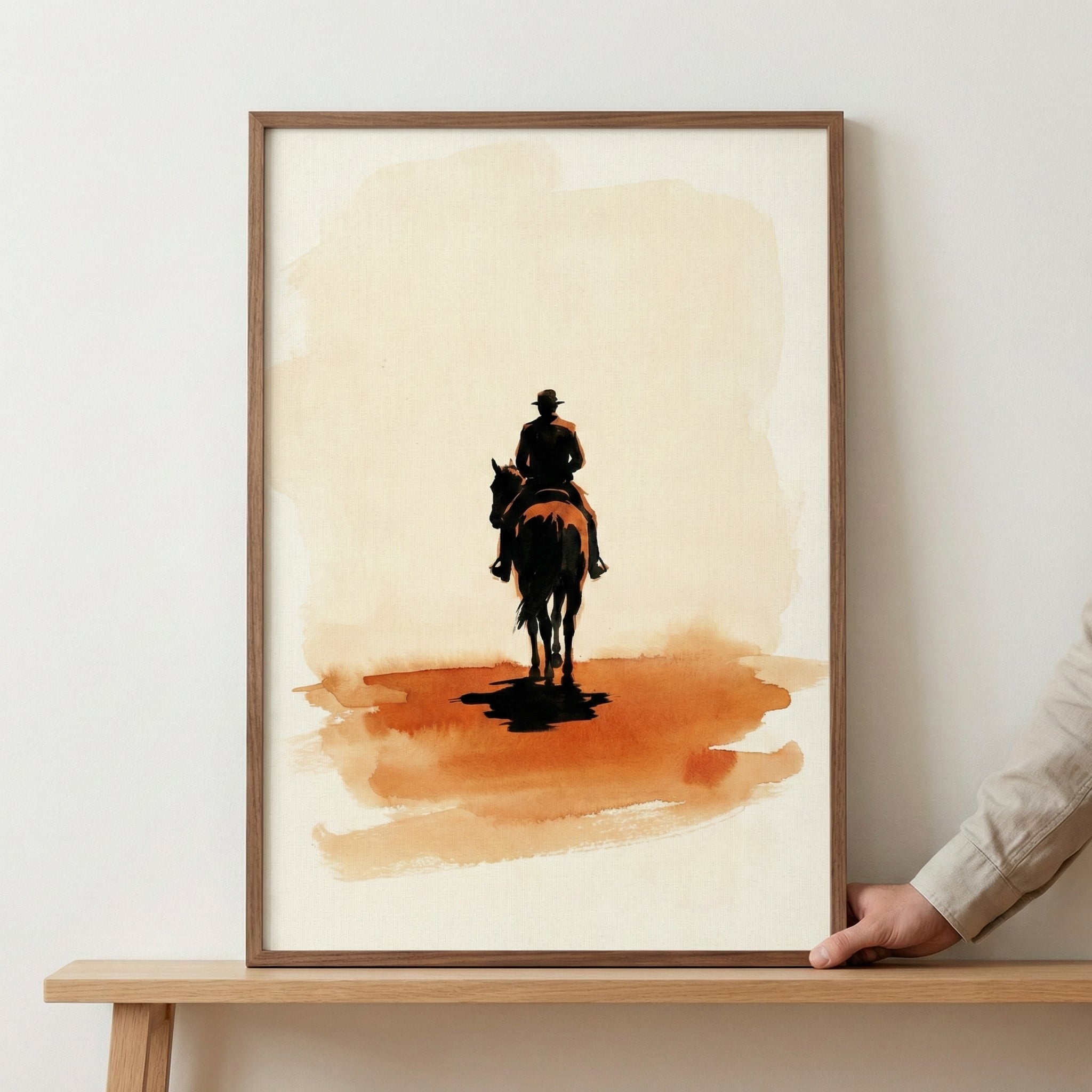 Vast Horizons - Horseman Framed Wall Art for Living Room, Bedroom or Office