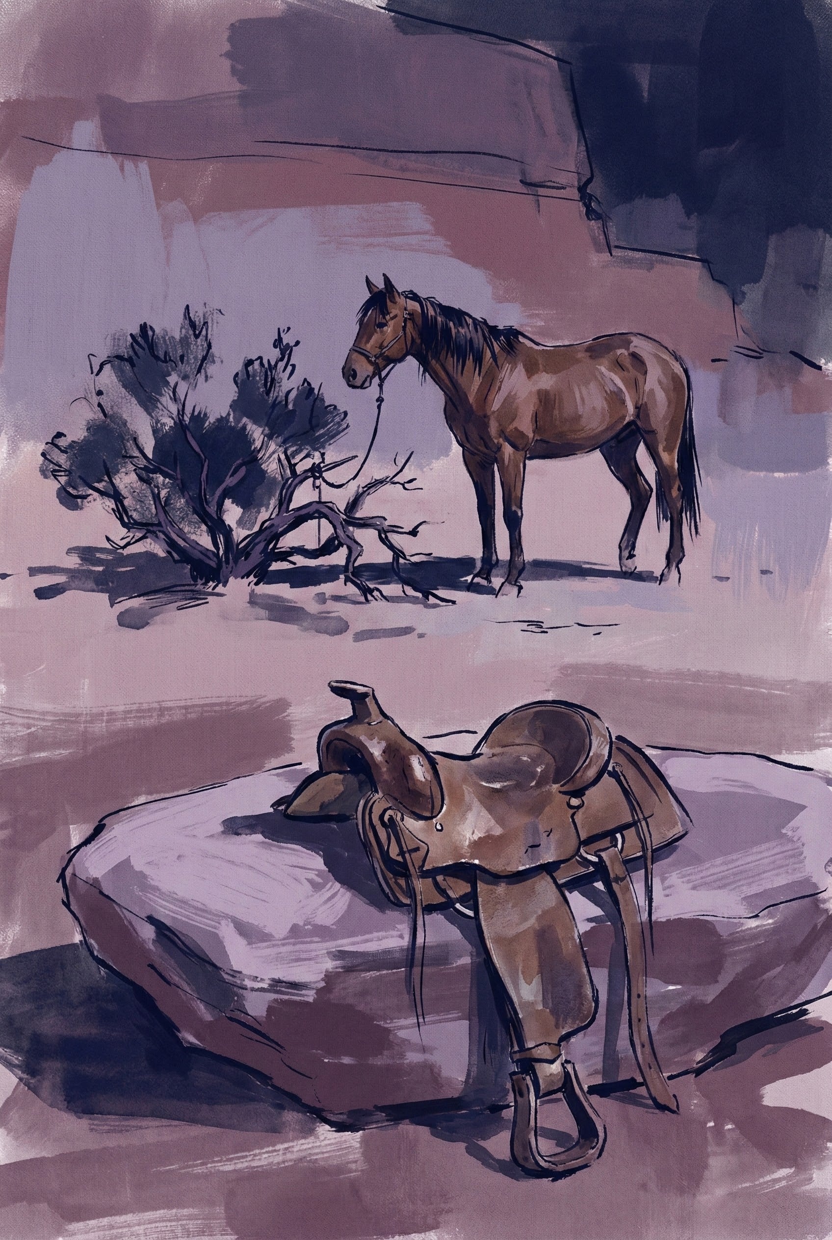 Equine Dream - Western Framed Wall Art for Living Room, Bedroom or Office