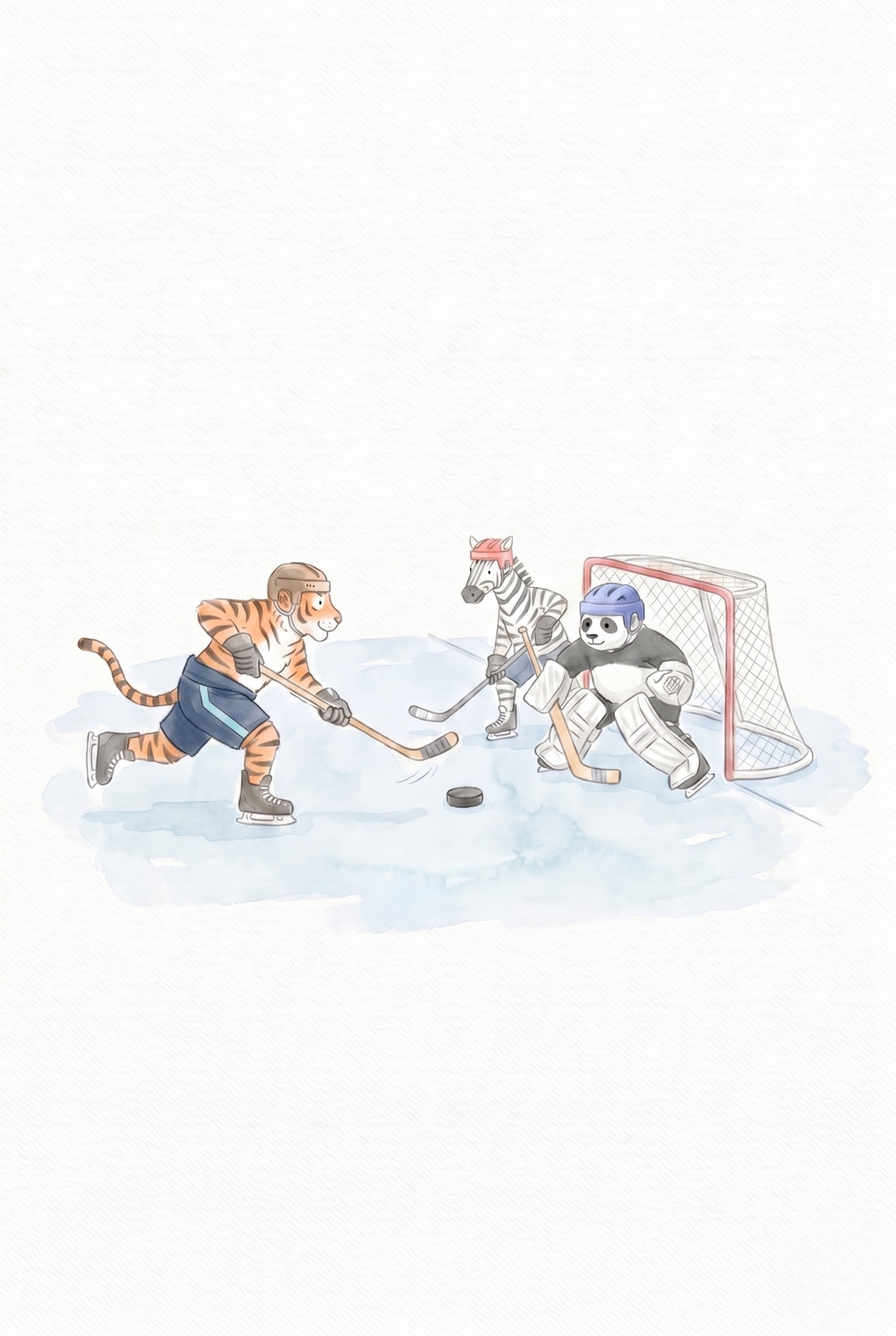 Ice Hockey Goalie Animals Wall Art - Wild Ice Hockey