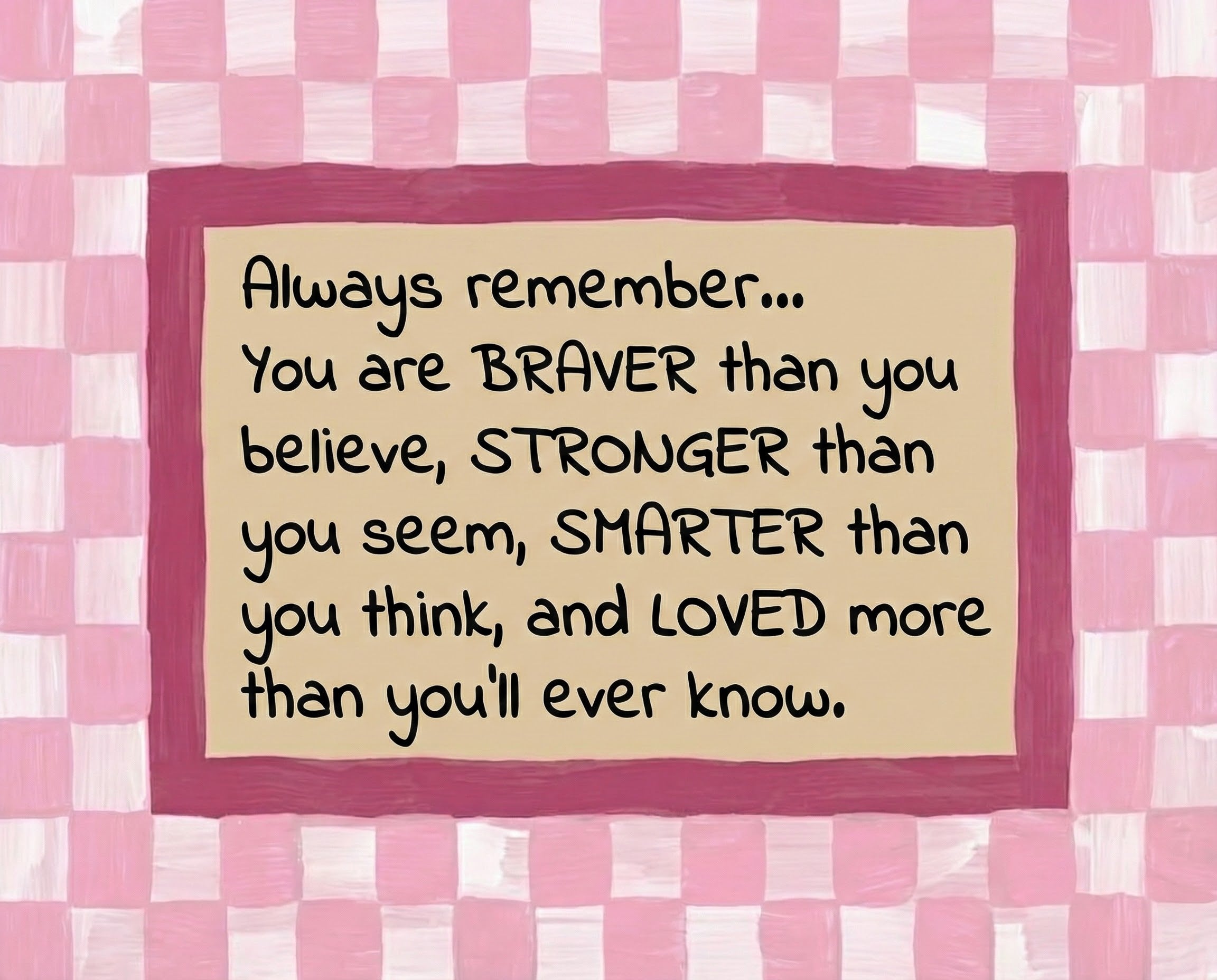 Gentle Encouragement - Inspirational Framed Wall Art for Living Room, Bedroom or Office