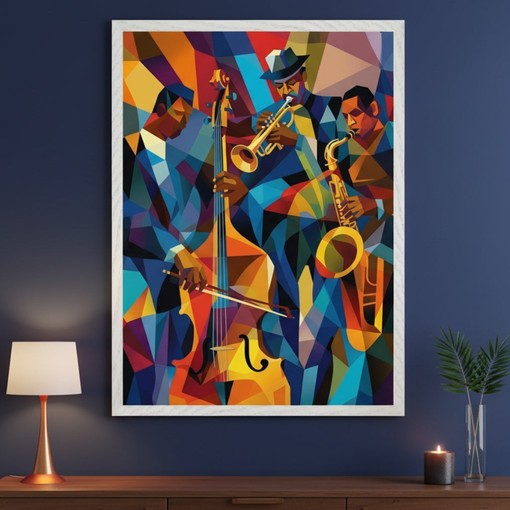 Soulful Jazz - Jazz Framed Wall Art for Living Room, Bedroom or Office