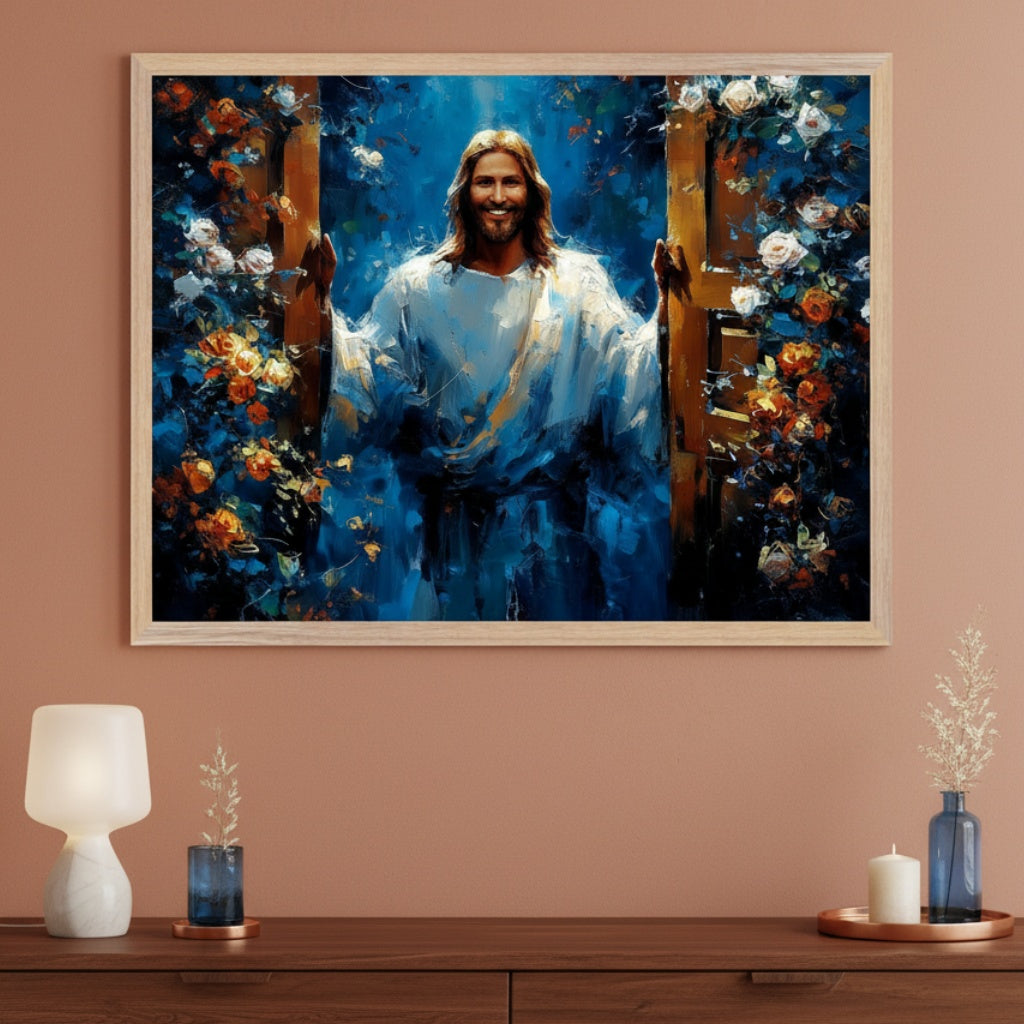 Open Sanctuary - Jesus Wall Art for Living Room, Bedroom or Office