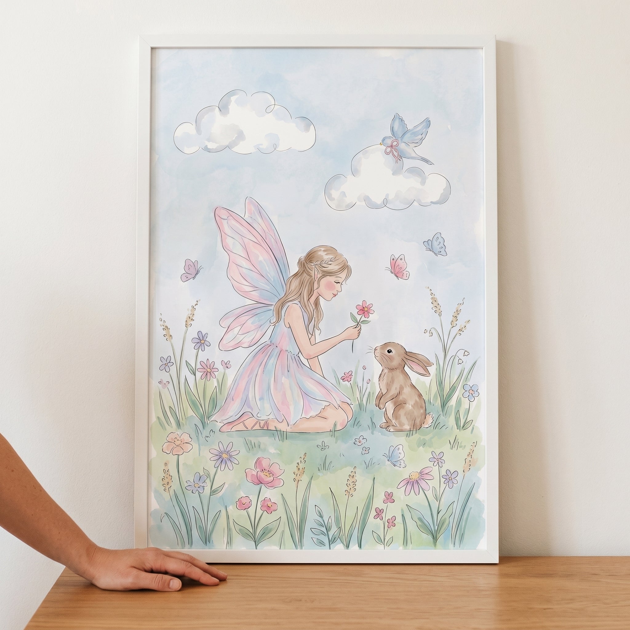 Kneeling Meadow Garden Fairy Wall Art - Meadow Magic
