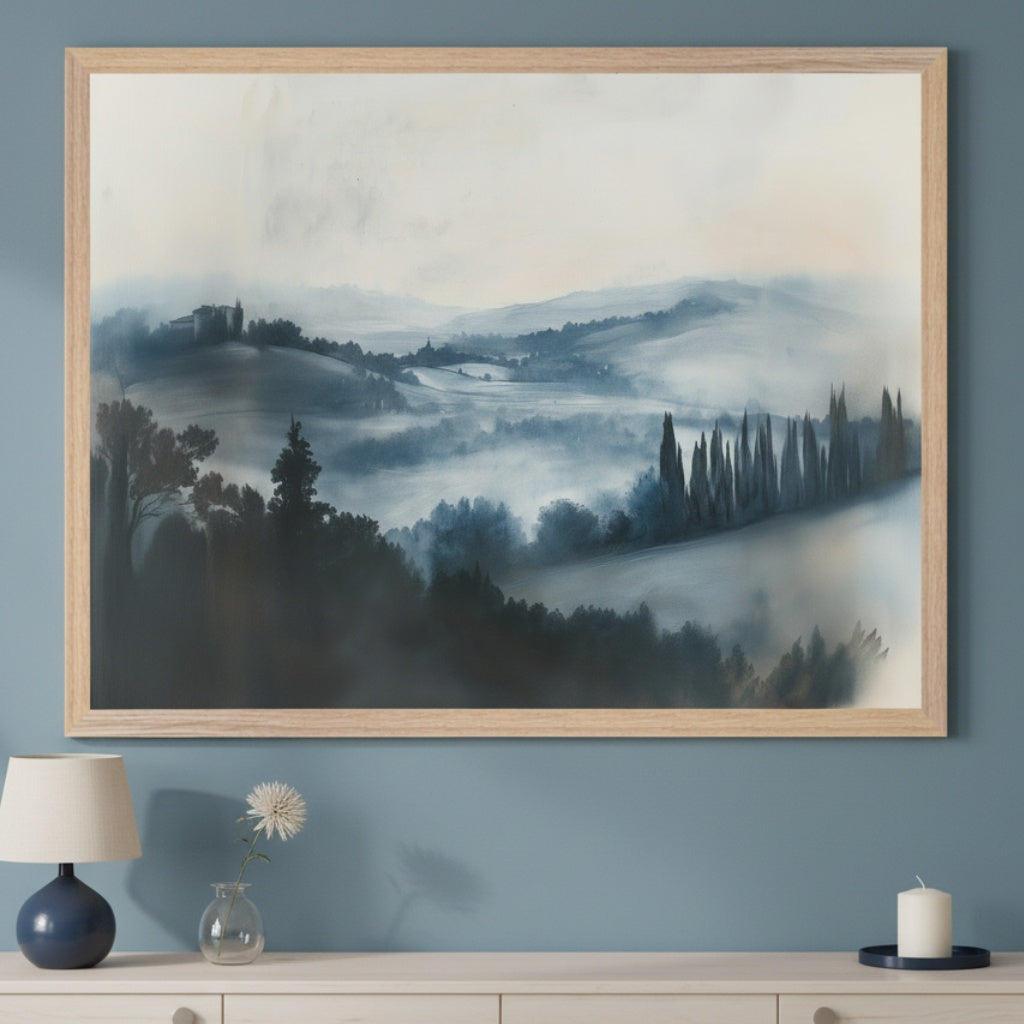 Tuscan Serenity - Landscape Framed Wall Art for Living Room, Bedroom or Office