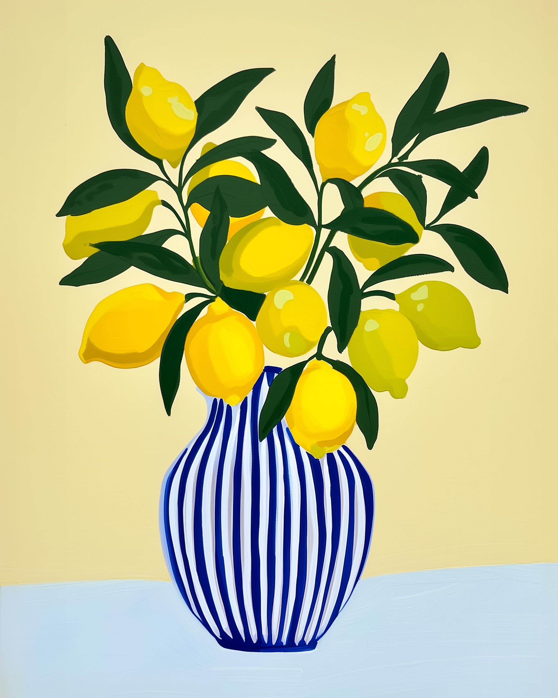 Citrus Bloom - Lemons Wall Art for Living Room, Bedroom or Office