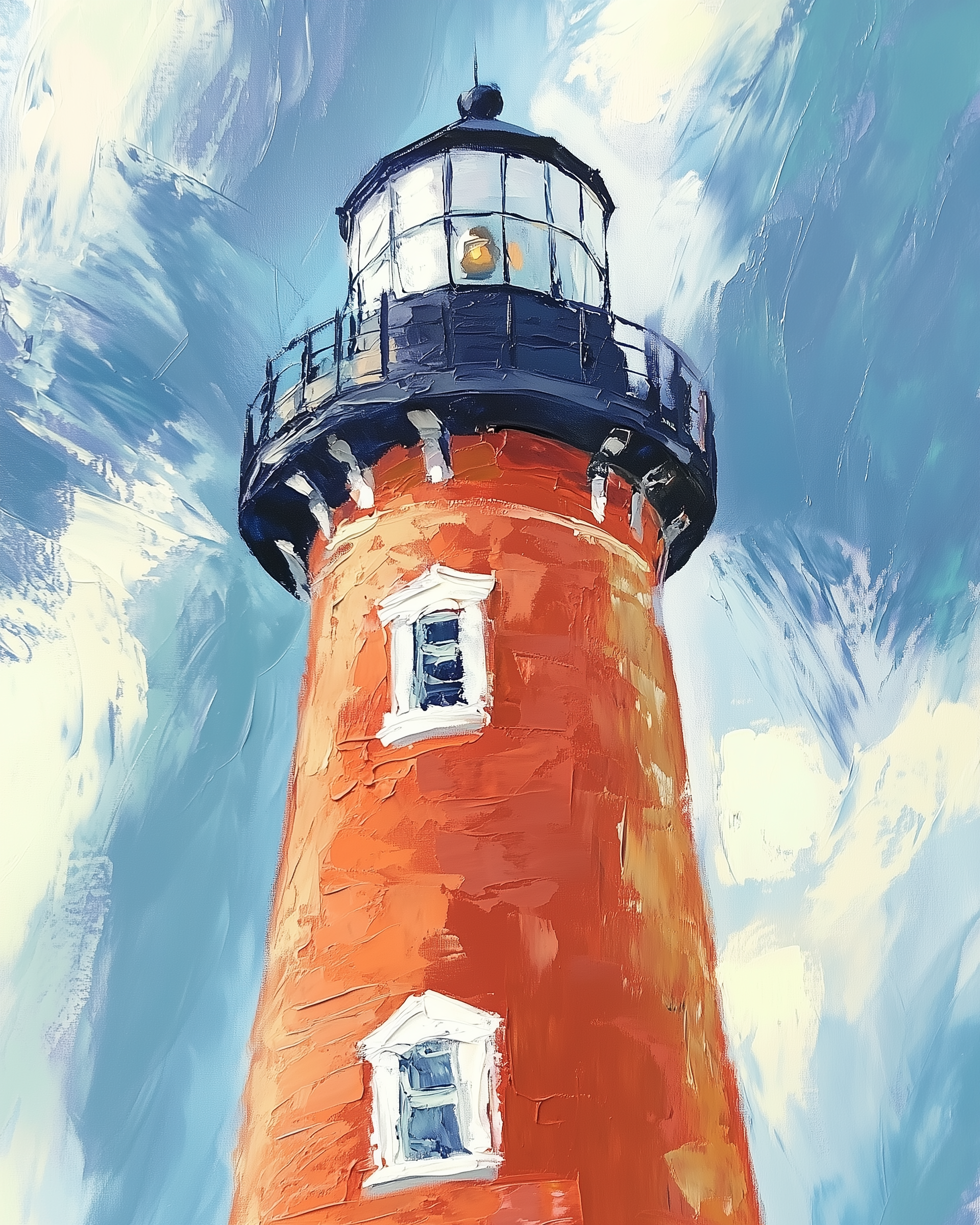 Crimson Tower - Lighthouse Wall Art for Living Room, Bedroom or Office