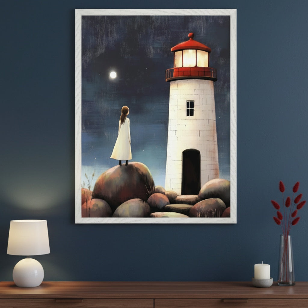 Quiet Reflection - Lighthouse Wall Art for Living Room, Bedroom or Office