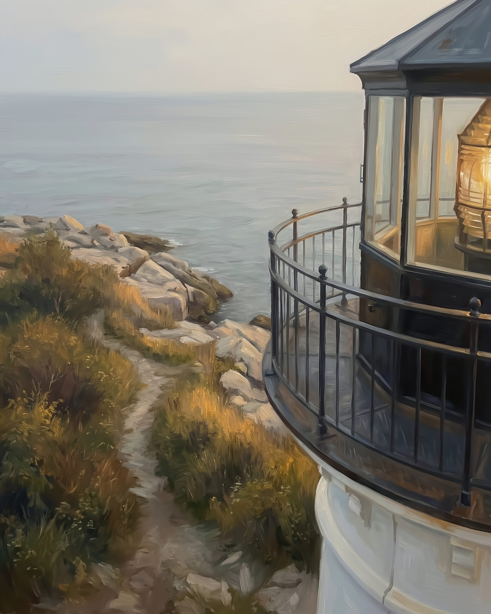 Maritime Serenity - Lighthouse Framed Wall Art for Living Room, Bedroom or Office