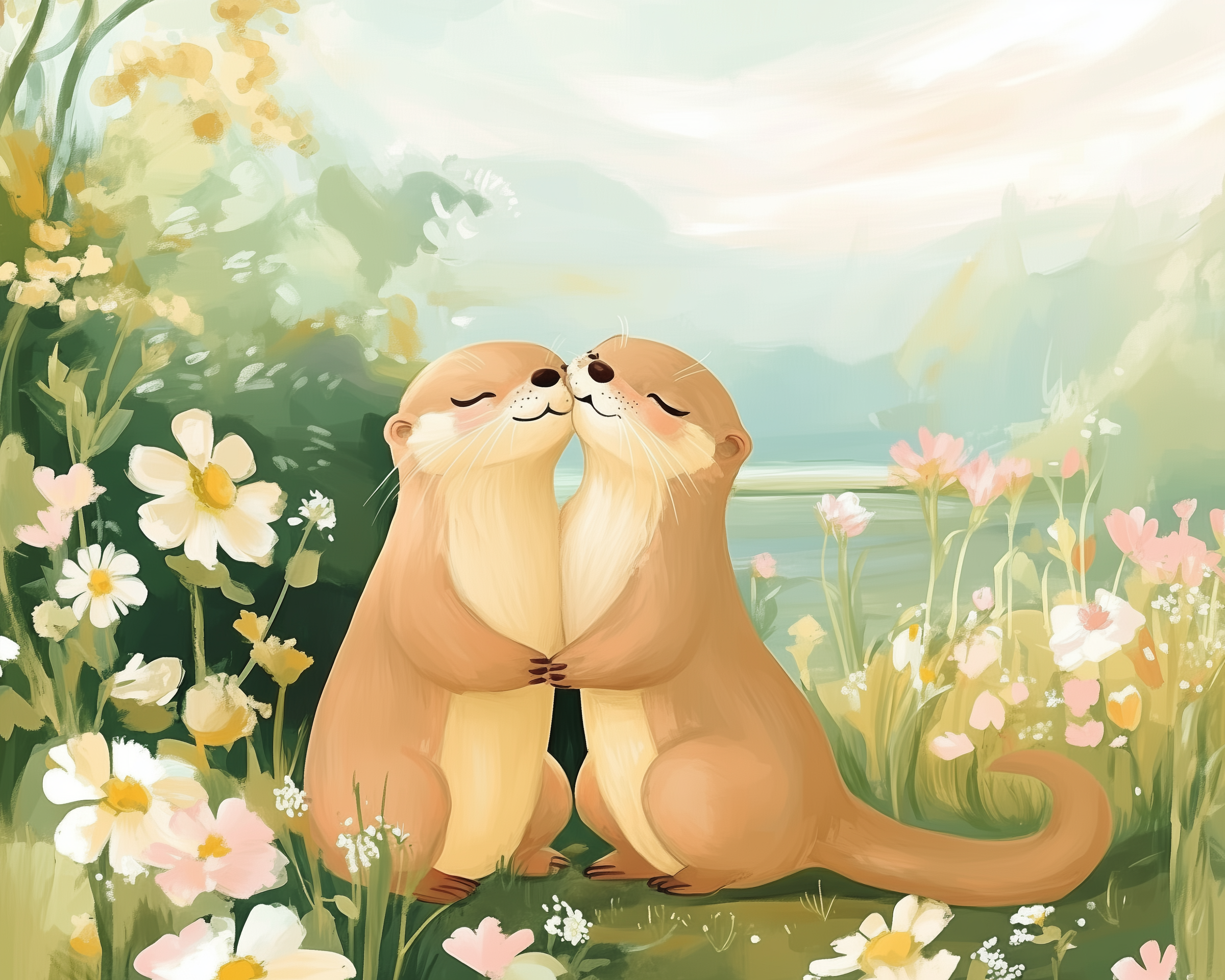 Otterly Adorable - Love Wall Art for Nursery, Playroom or Kids Bedrooms