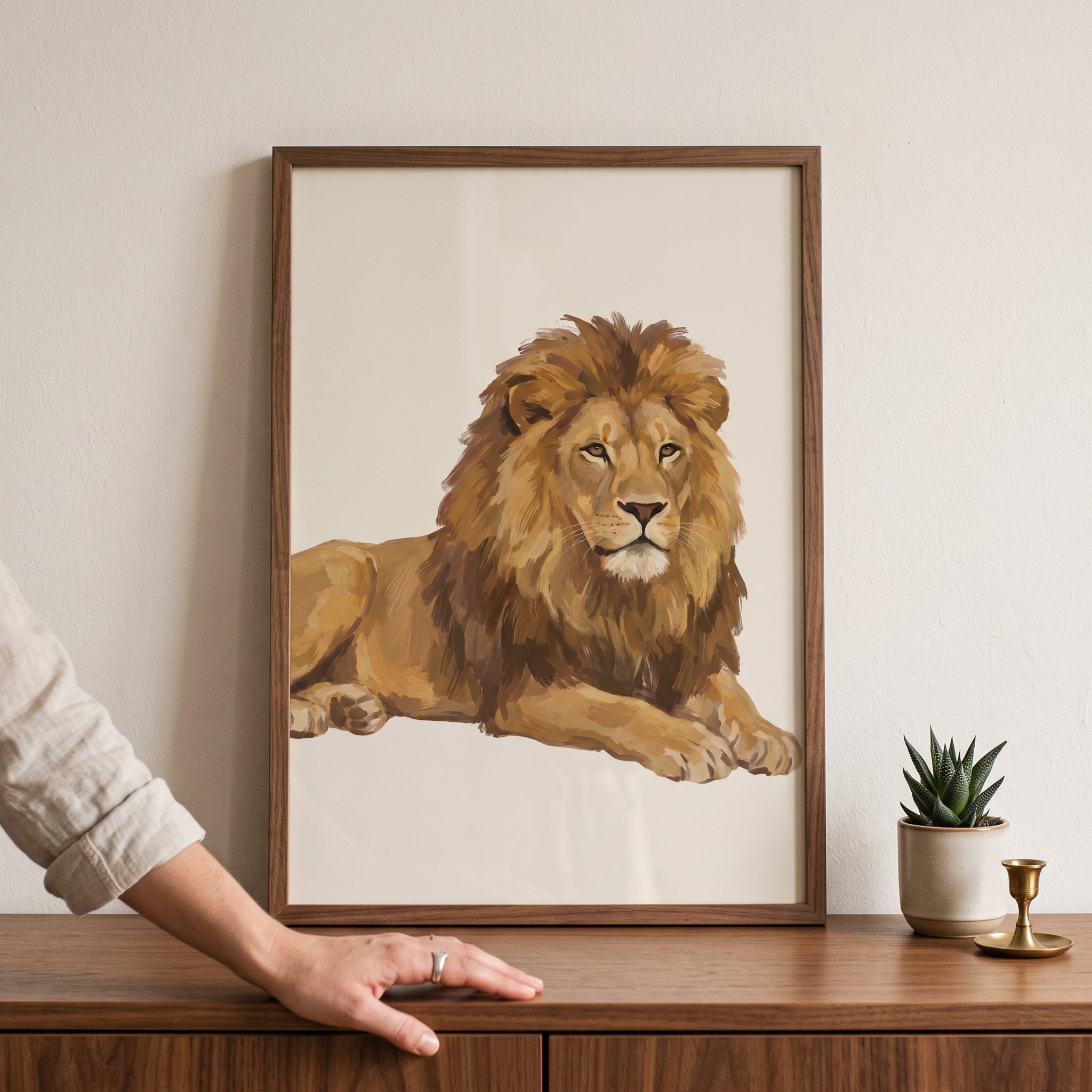 Majestic Golden Mane Lion Wall Art - Majestic Golden Mane